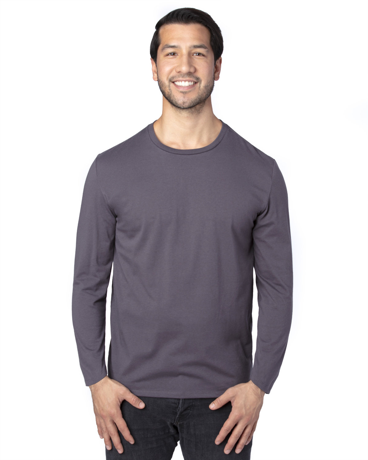 Threadfast Unisex Ultimate Long-Sleeve T-Shirt GRAPHITE 