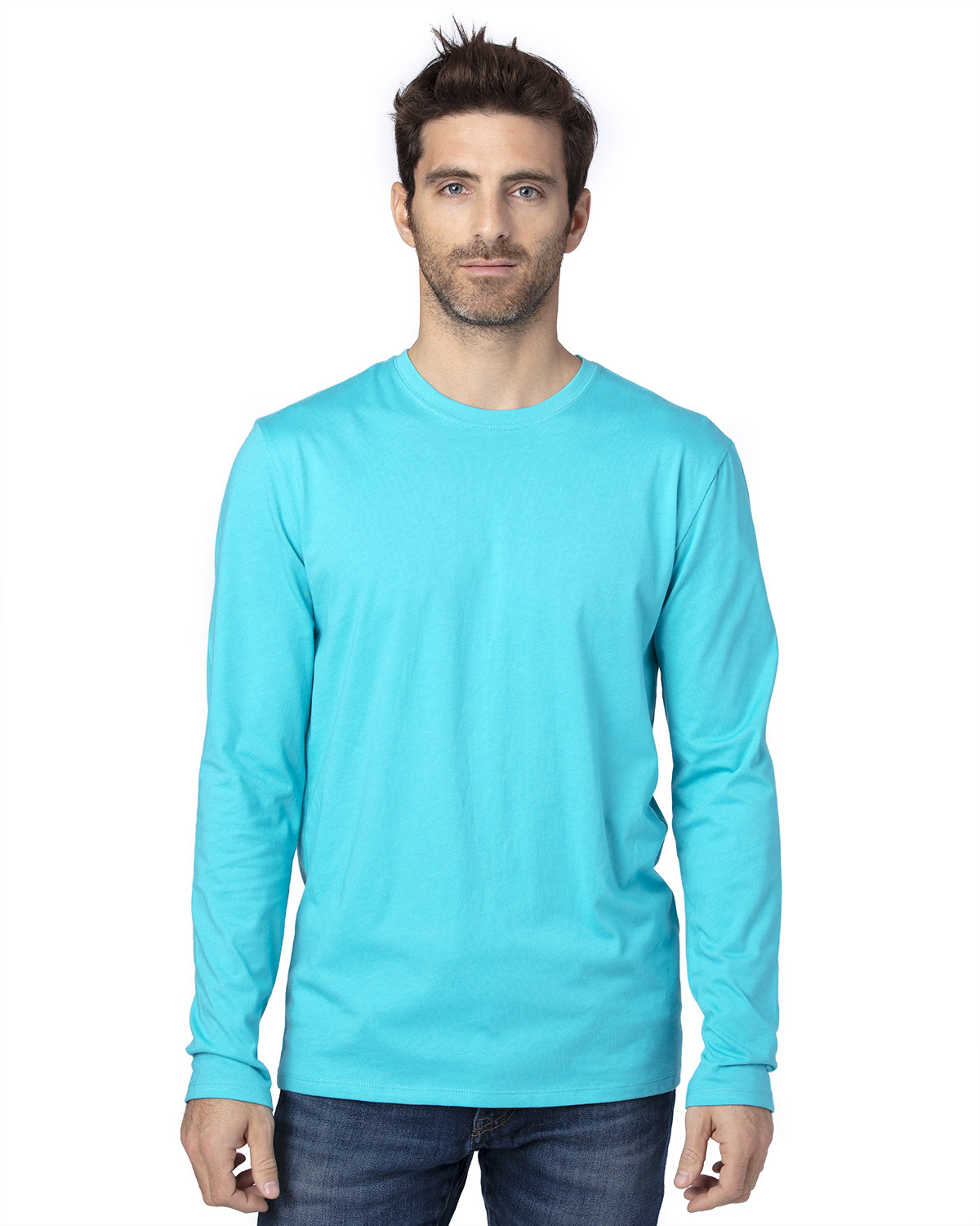 Threadfast Unisex Ultimate Long-Sleeve T-Shirt PACIFIC BLUE 