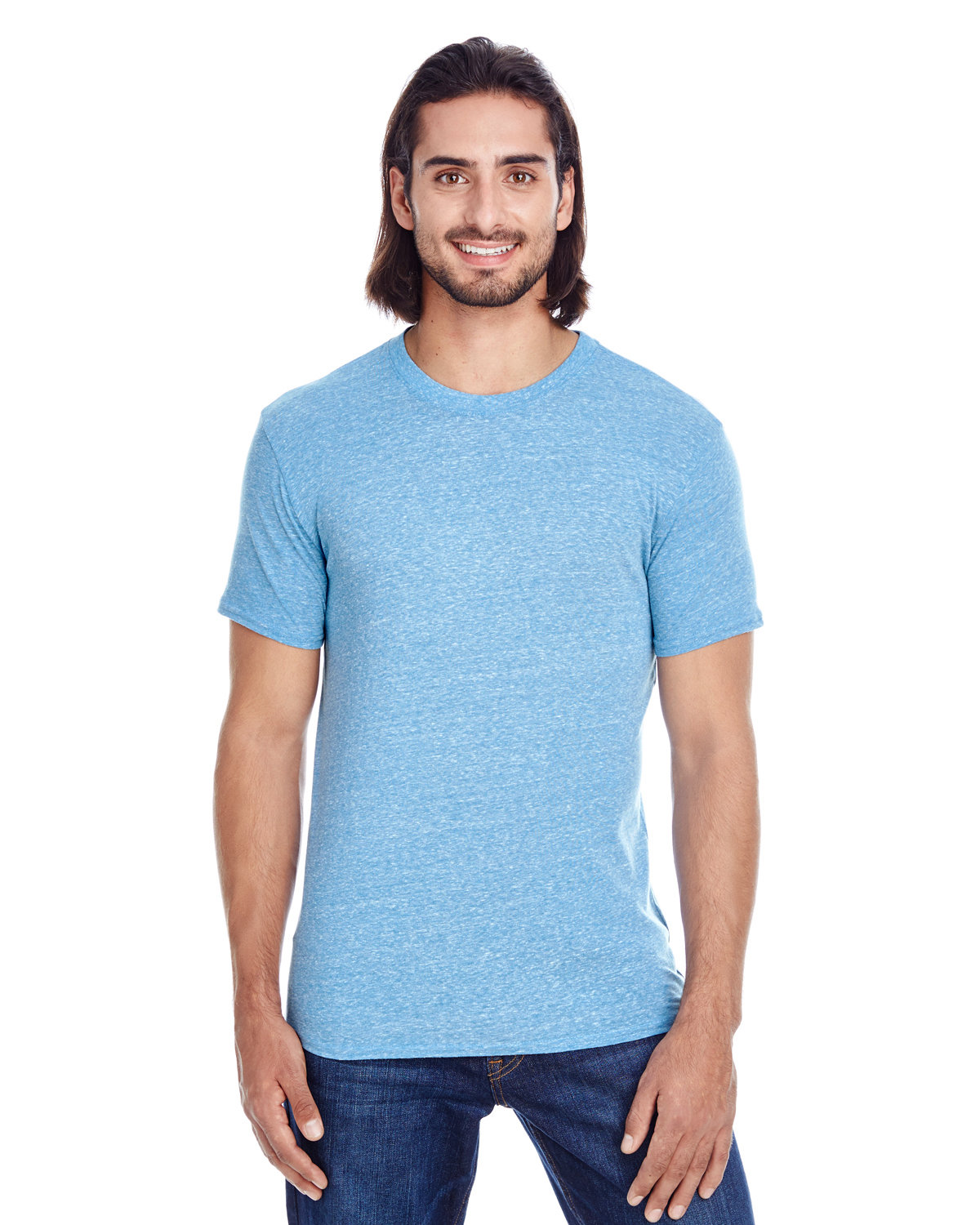 Threadfast Unisex Triblend Short-Sleeve T-Shirt ROYAL TRIBLEND 