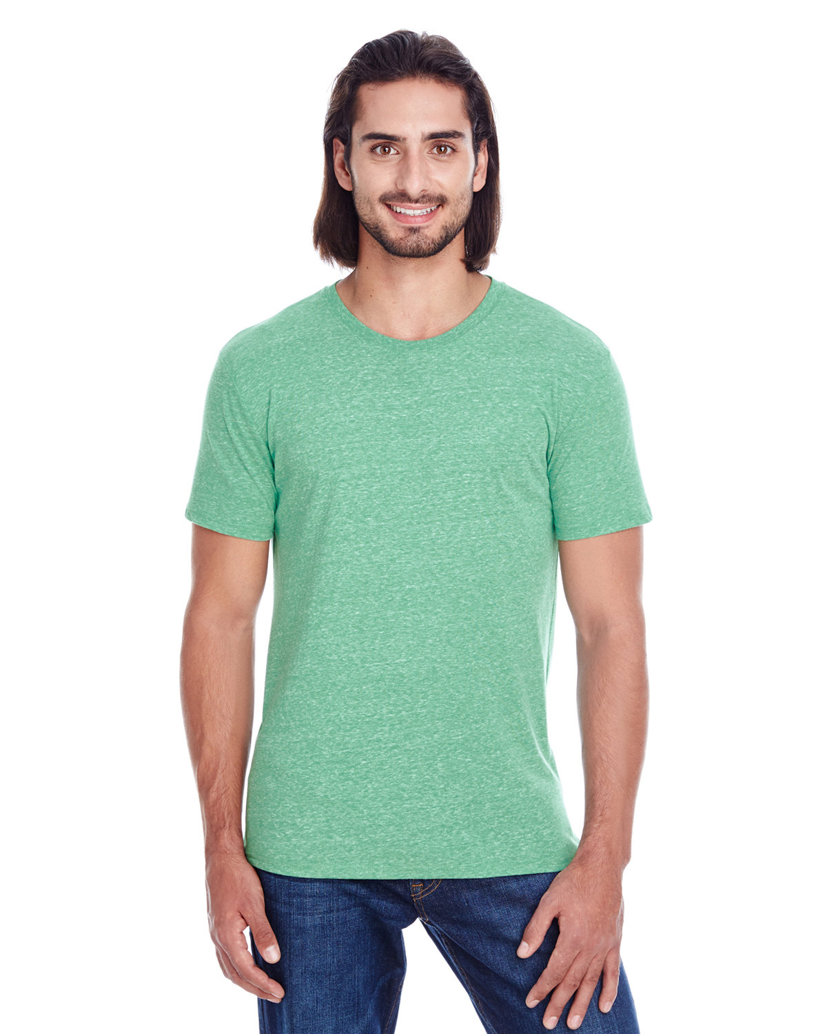 Threadfast Unisex Triblend Short-Sleeve T-Shirt GREEN TRIBLEND 