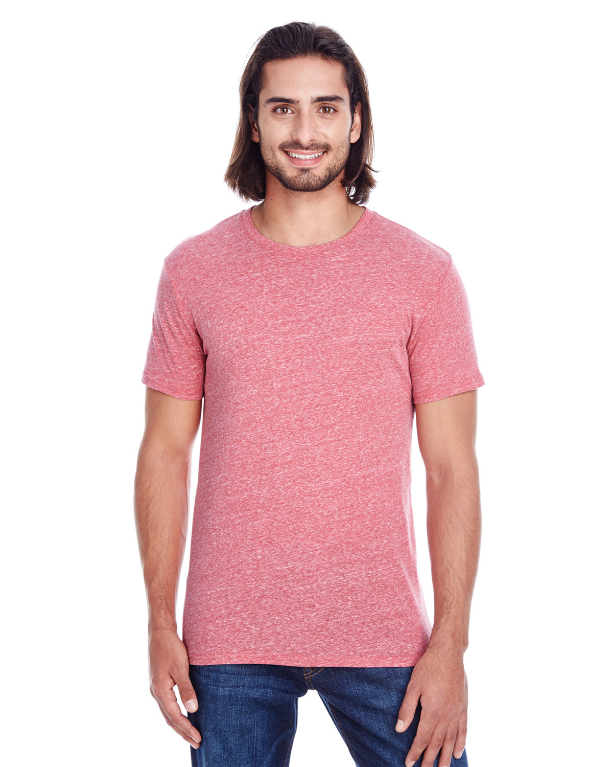 Threadfast Unisex Triblend Short-Sleeve T-Shirt RED TRIBLEND 