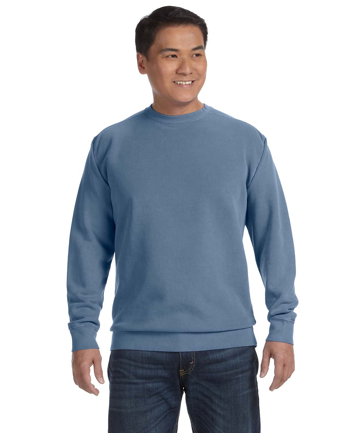 Comfort Colors Adult Crewneck Sweatshirt BLUE JEAN 