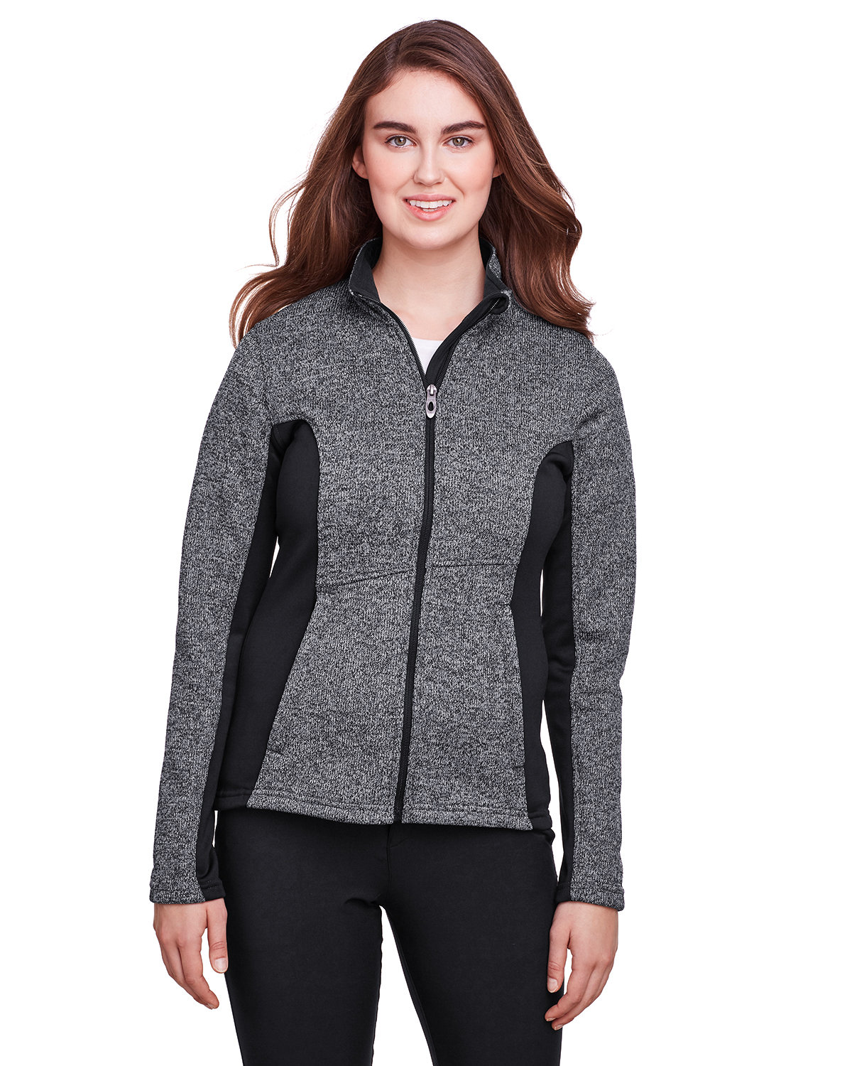 Spyder Ladies' Constant Full-Zip Sweater Fleece Jacket BLACK HTHR/ BLK 