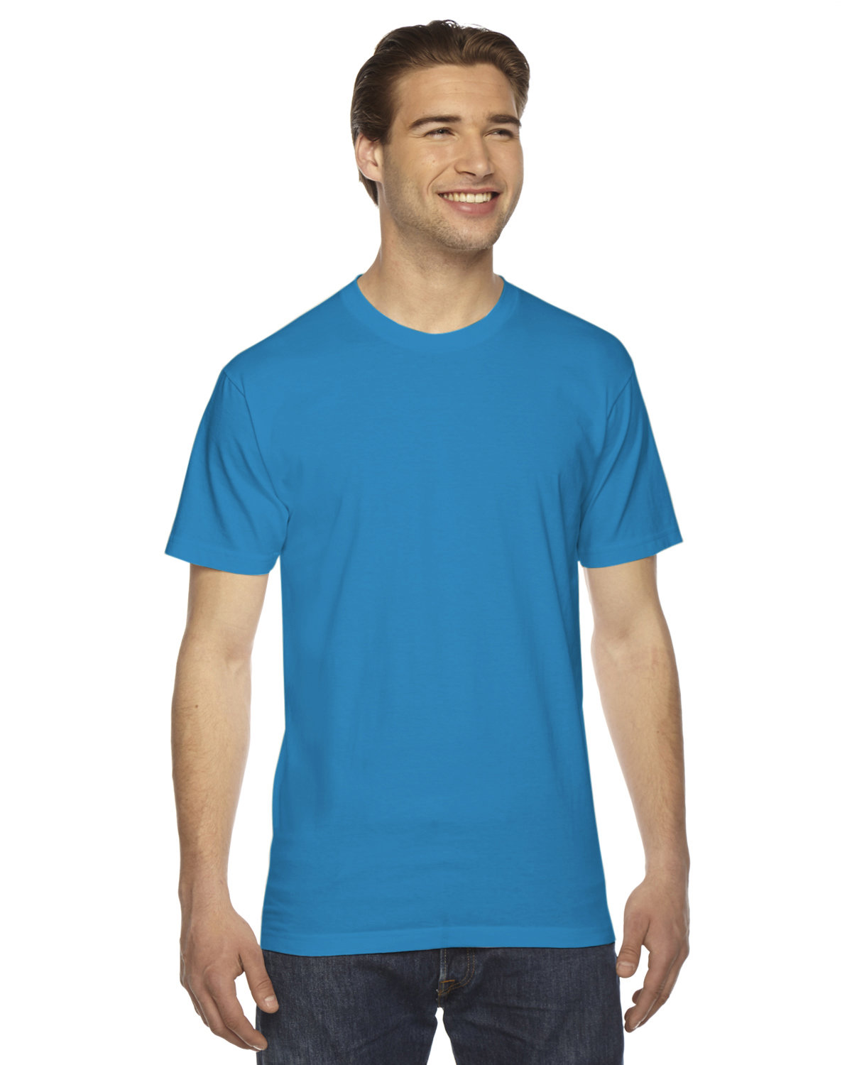 American Apparel Unisex Fine Jersey Short-Sleeve T-Shirt TEAL 