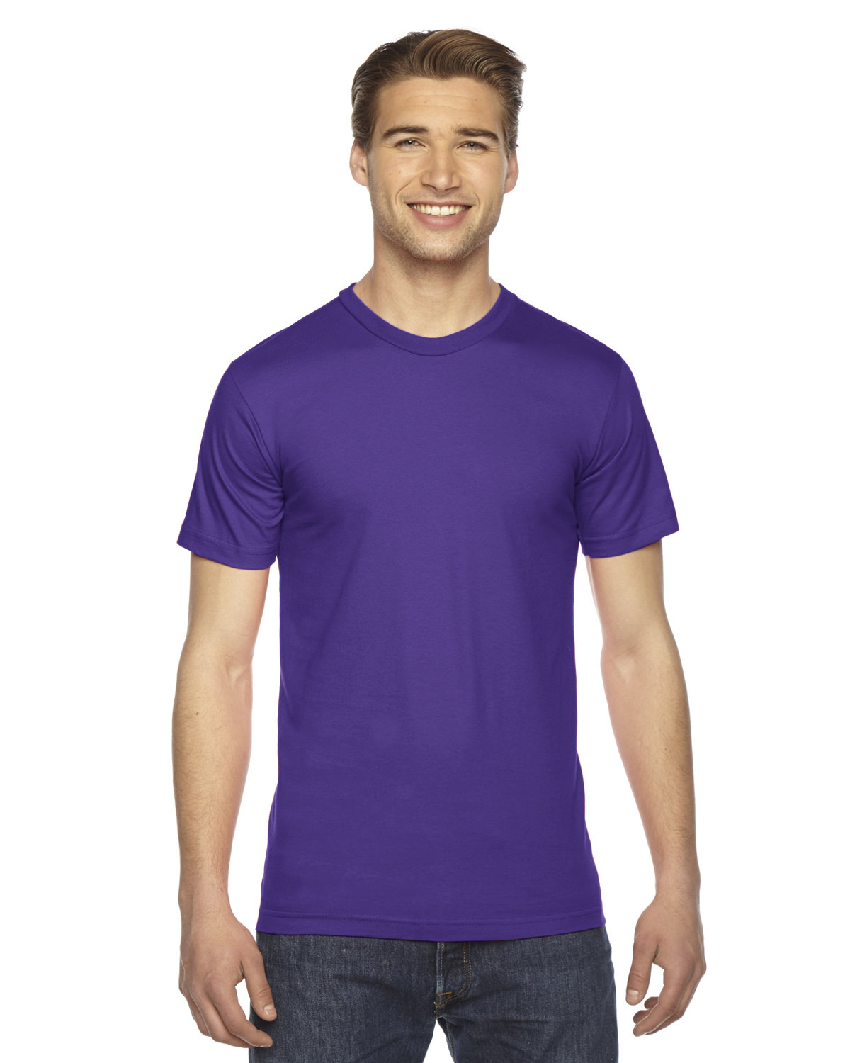 American Apparel Unisex Fine Jersey Short-Sleeve T-Shirt PURPLE 