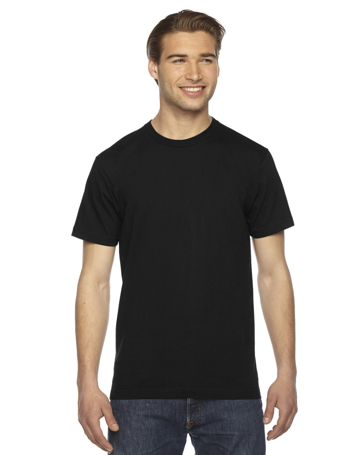 American Apparel Unisex Fine Jersey Short-Sleeve T-Shirt BLACK 