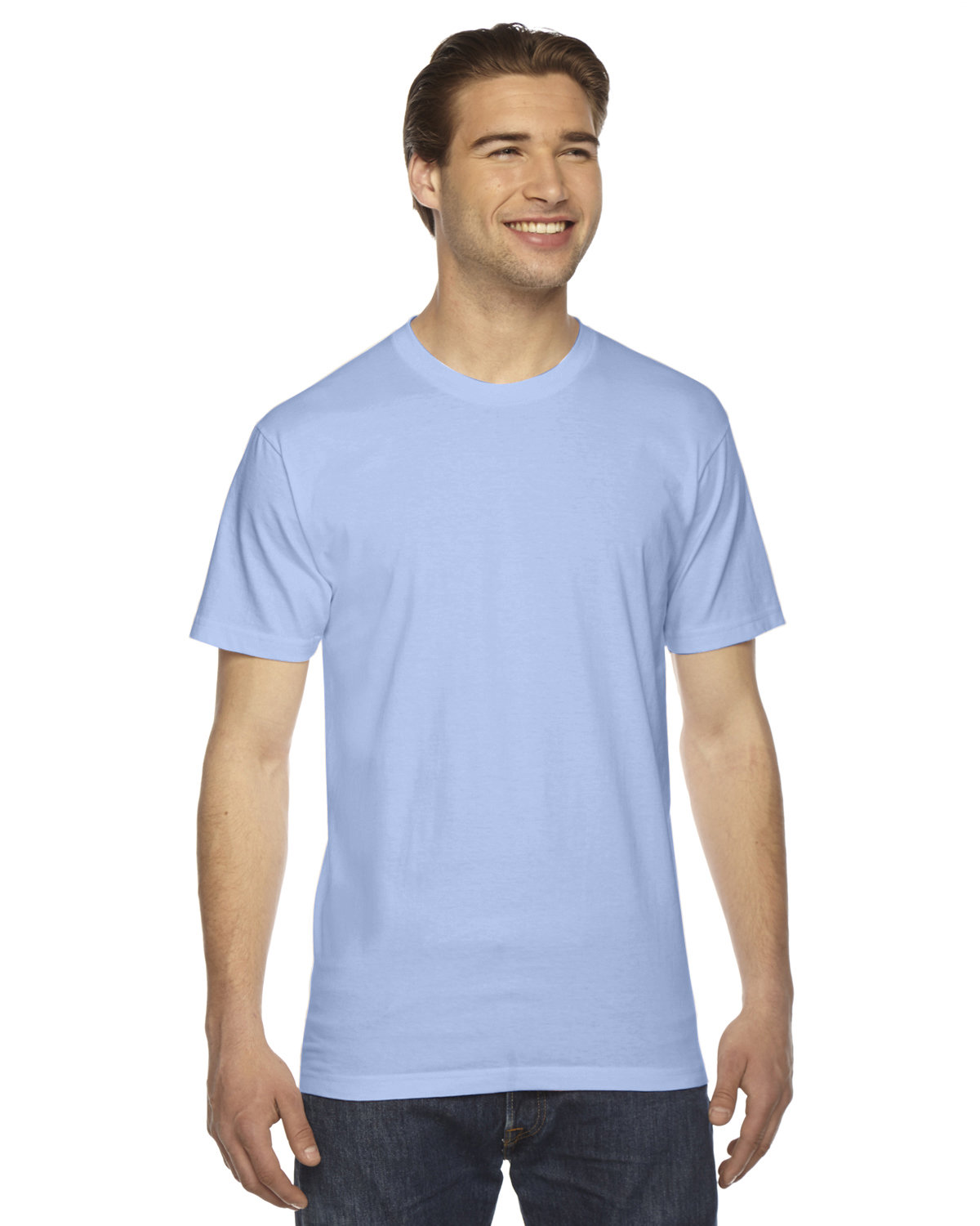 American Apparel Unisex Fine Jersey Short-Sleeve T-Shirt BABY BLUE 
