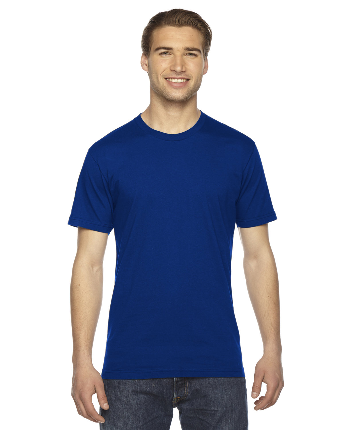 American Apparel Unisex Fine Jersey Short-Sleeve T-Shirt LAPIS 