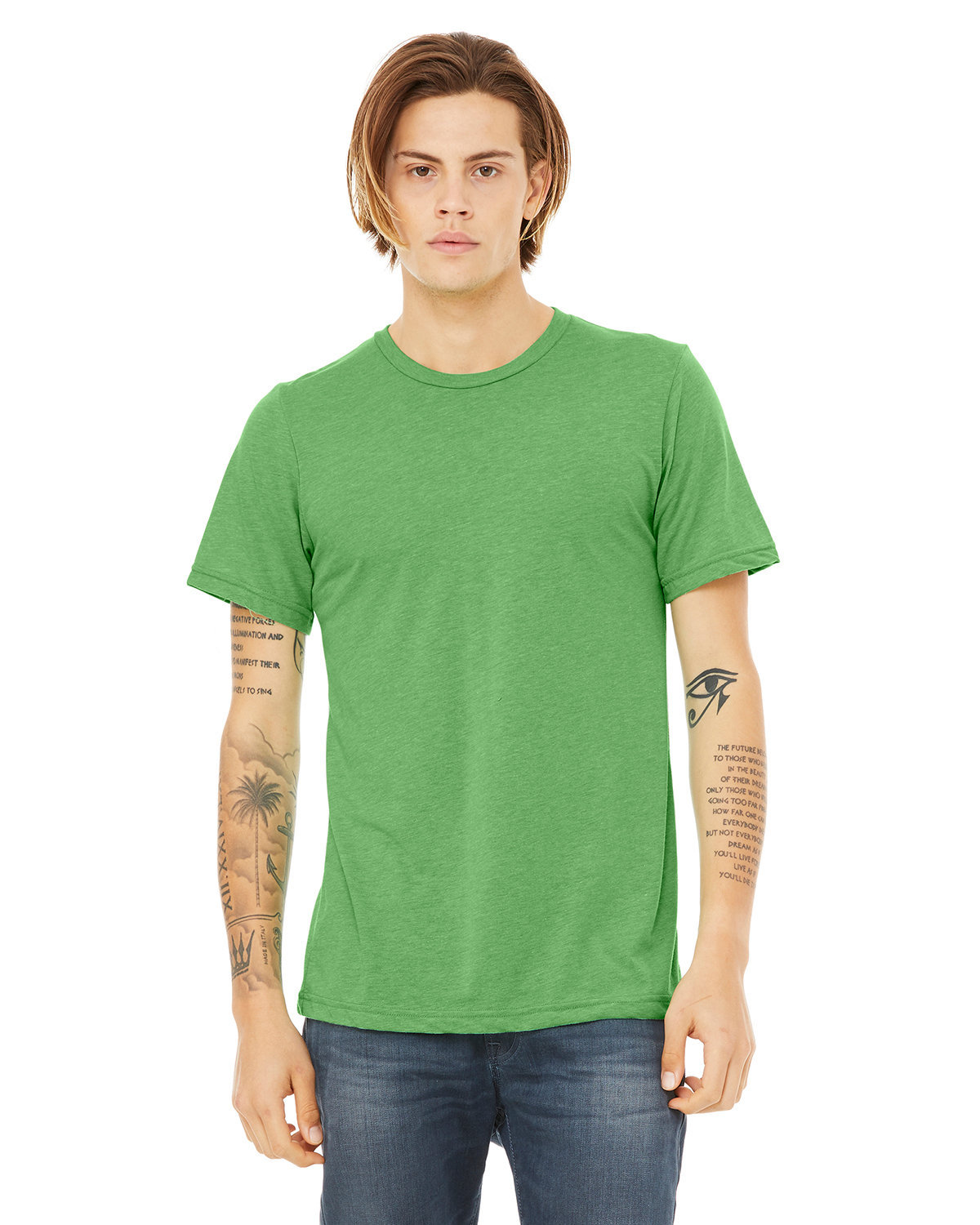 Bella + Canvas Unisex Triblend T-Shirt GREEN TRIBLEND 