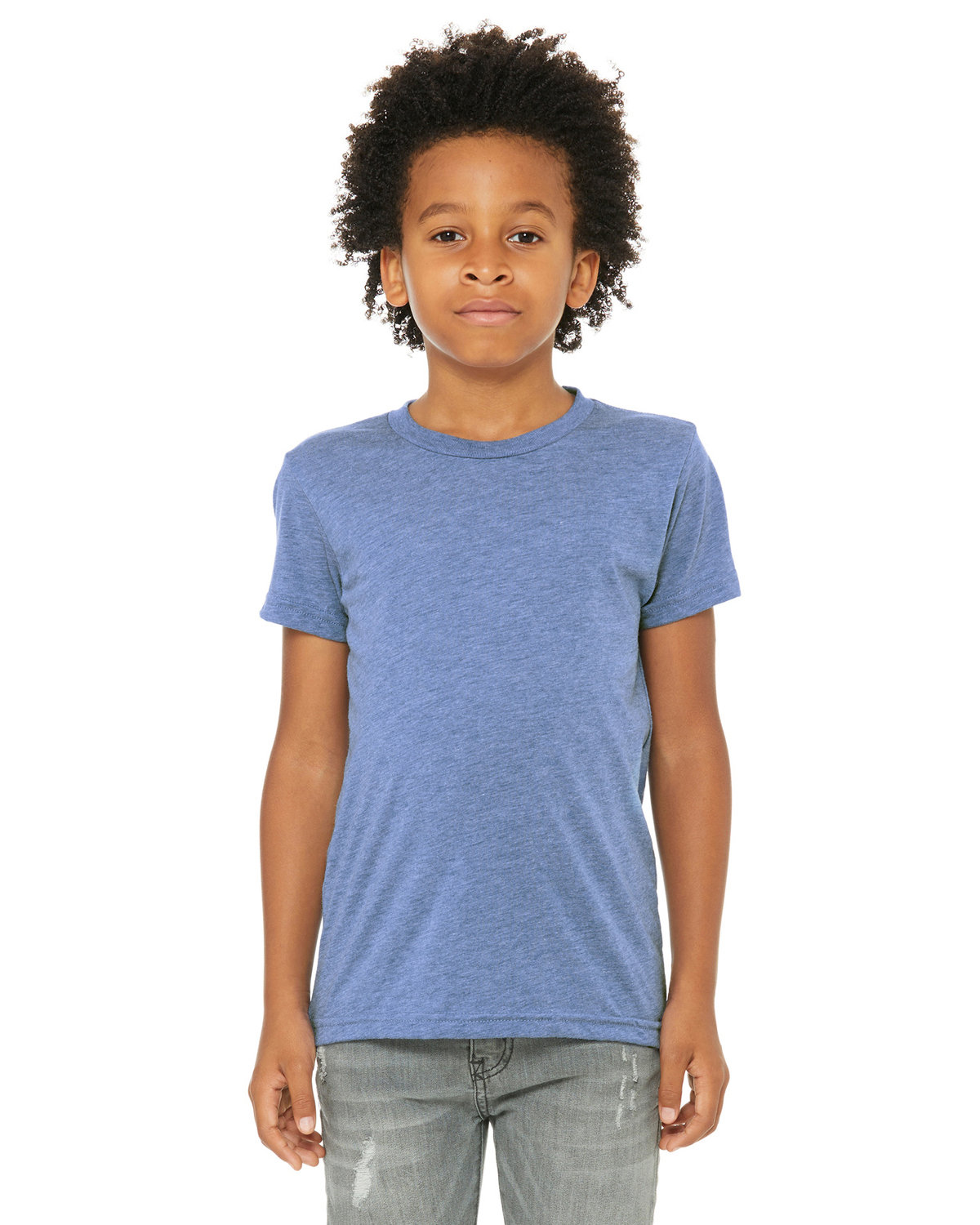 Bella + Canvas Youth Triblend Short-Sleeve T-Shirt BLUE TRIBLEND 