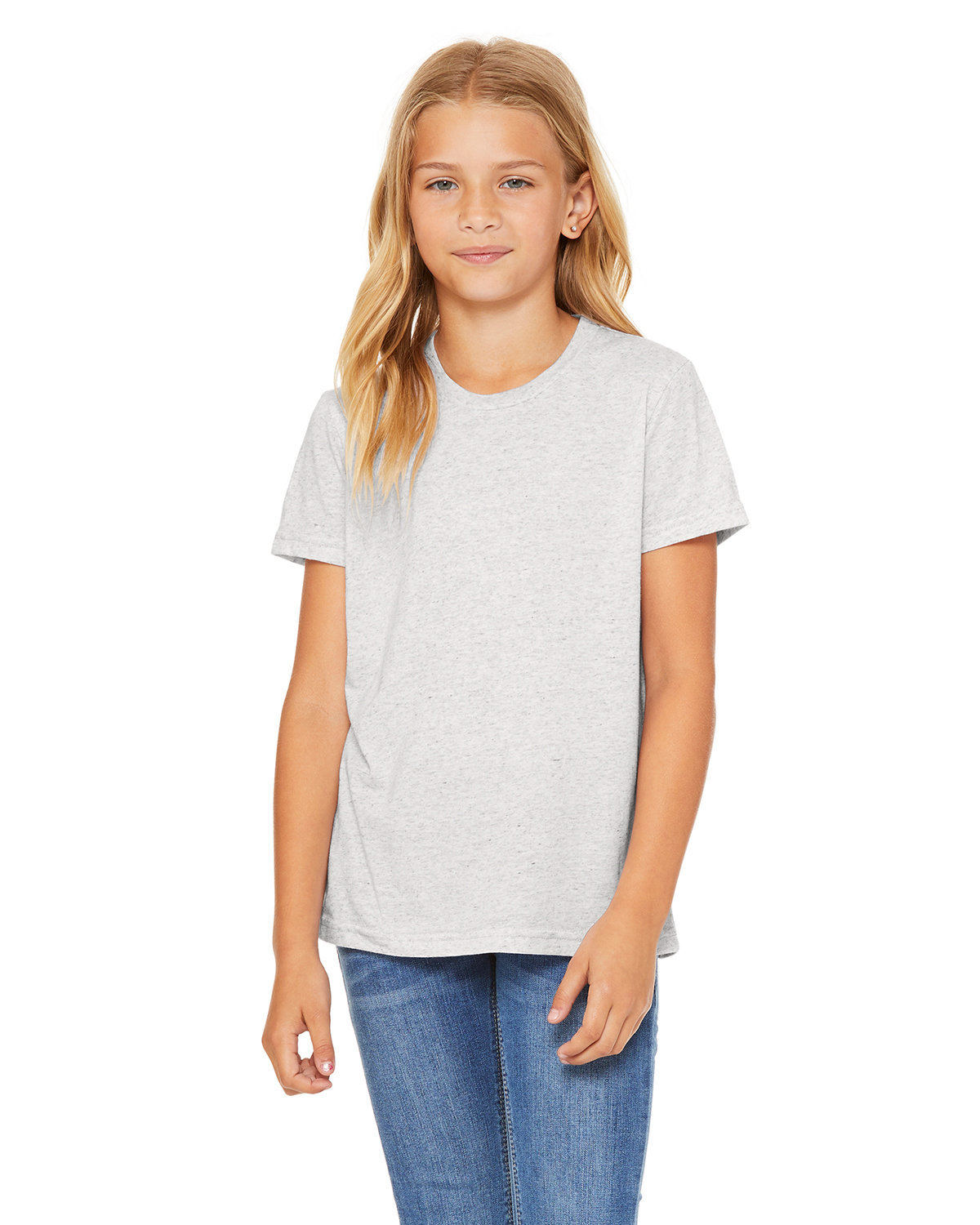 Bella + Canvas Youth Triblend Short-Sleeve T-Shirt WHT FLCK TRIBLND 