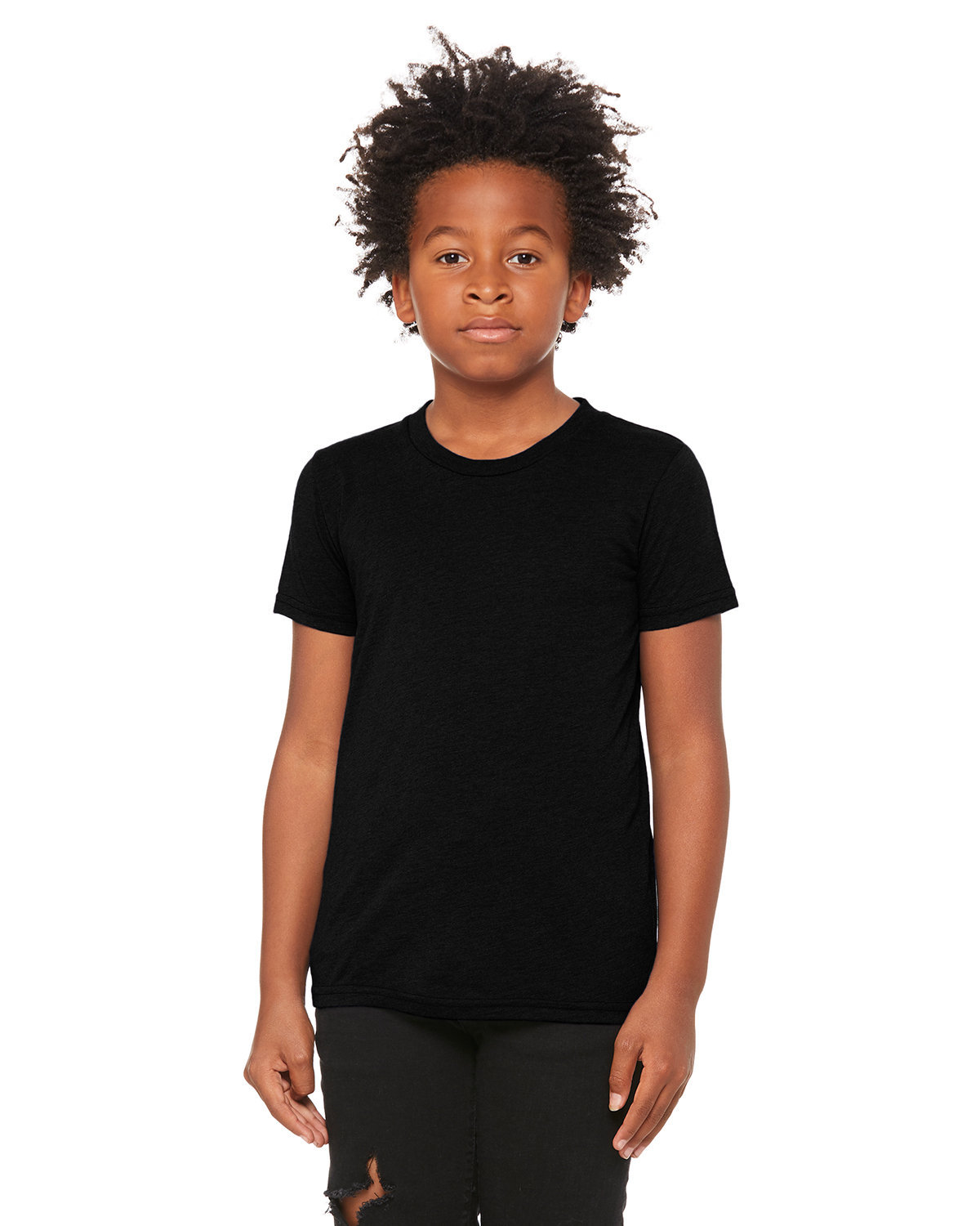Bella + Canvas Youth Triblend Short-Sleeve T-Shirt SOLID BLK TRBLND 