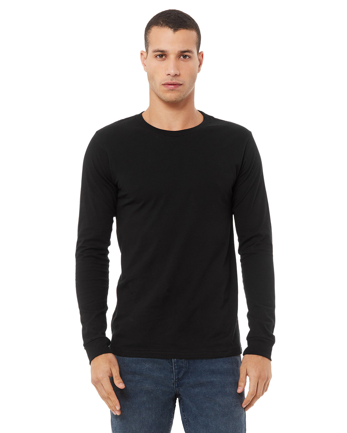 Bella + Canvas Unisex Jersey Long-Sleeve T-Shirt BLACK 