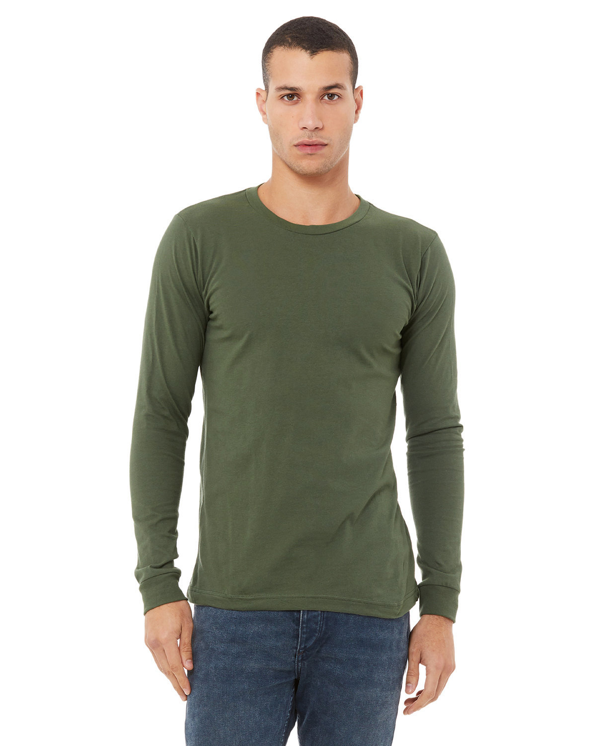 Bella + Canvas Unisex Jersey Long-Sleeve T-Shirt MILITARY GREEN 