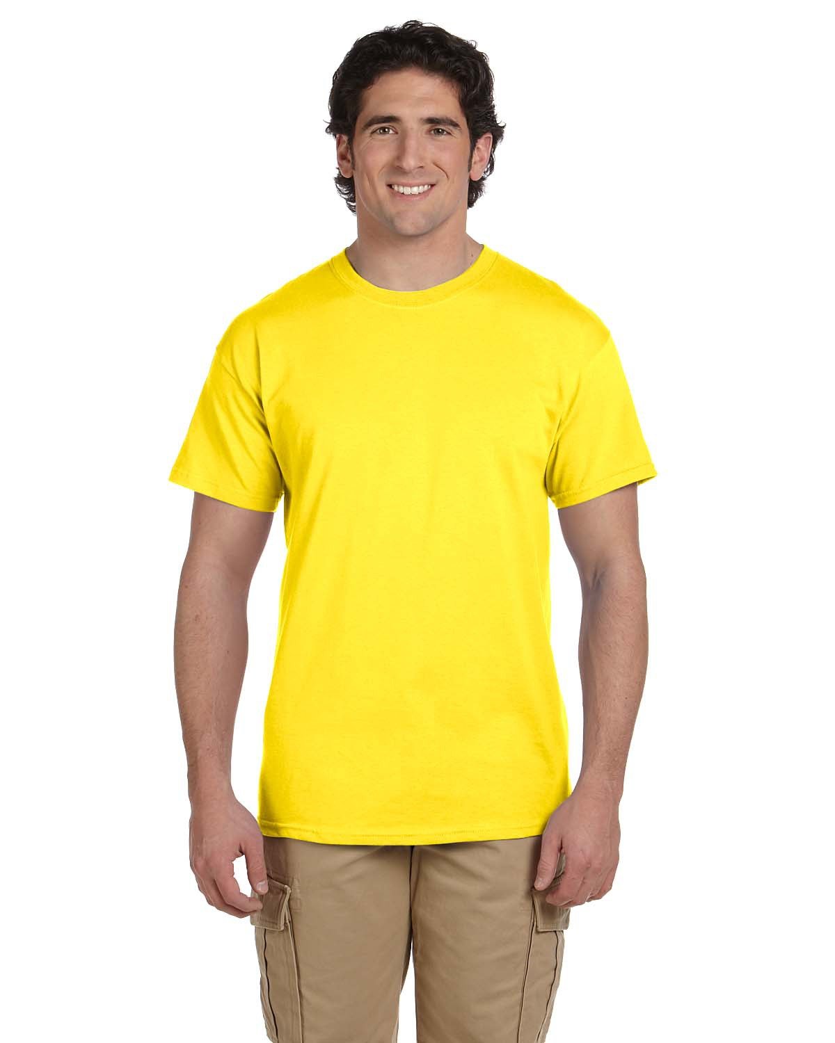 Fruit of the Loom Adult HD Cotton™ T-Shirt YELLOW 