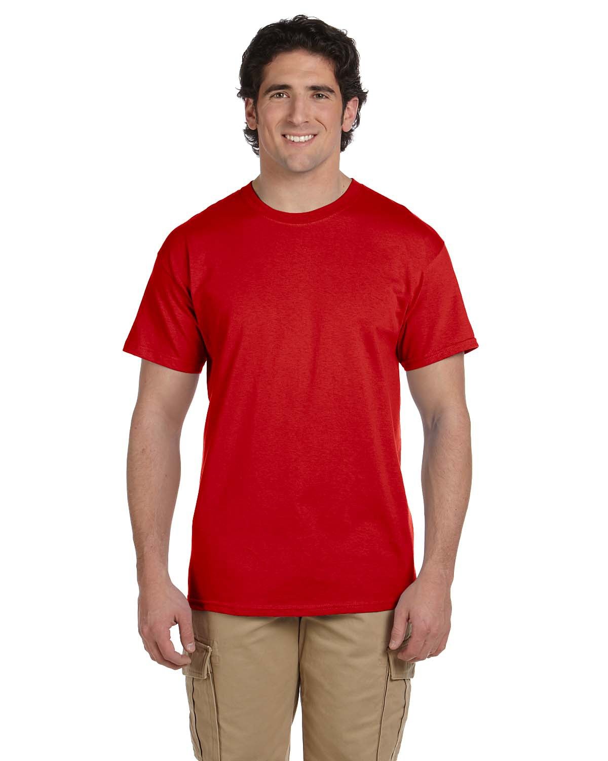 Fruit of the Loom Adult HD Cotton™ T-Shirt TRUE RED 