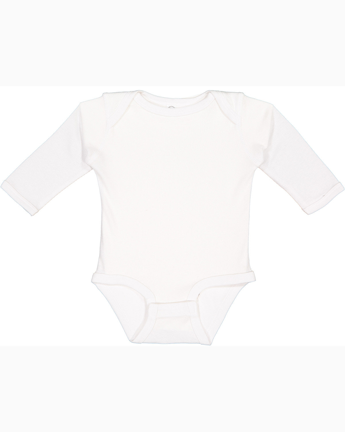 Rabbit Skins Infant Long-Sleeve Baby Rib Bodysuit WHITE 