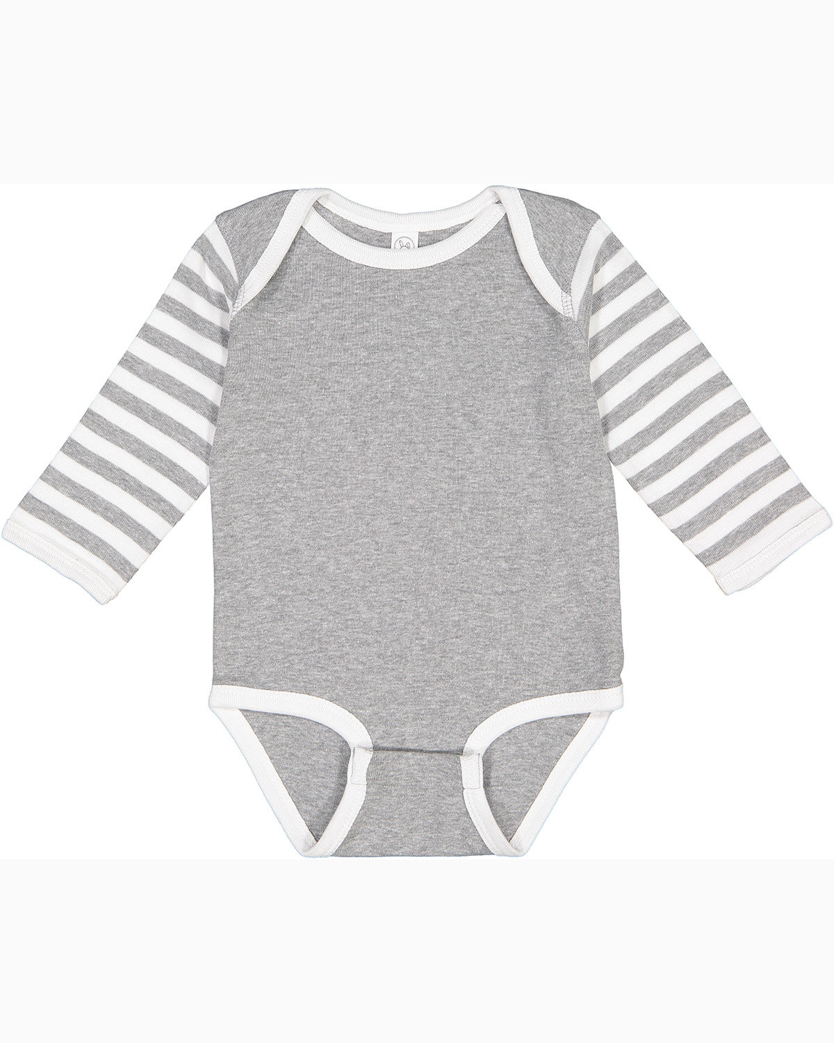 Rabbit Skins Infant Long-Sleeve Baby Rib Bodysuit HT/ WH/ HT WH ST 