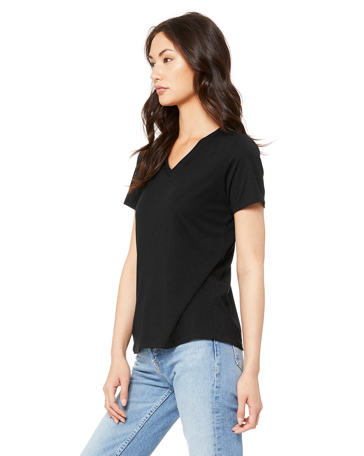 Bella + Canvas Ladies' Relaxed Triblend V-Neck T-Shirt | alphabroder Canada