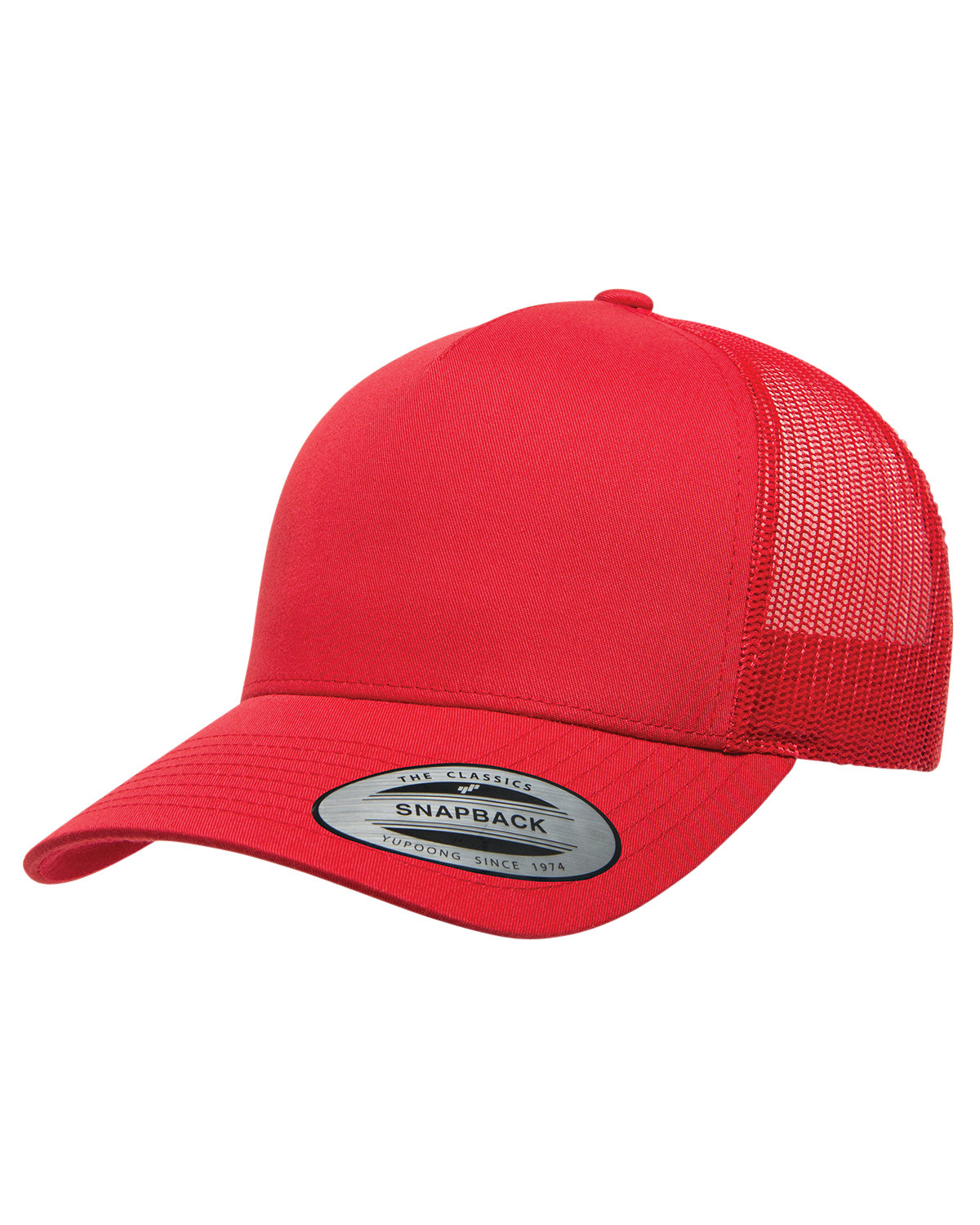 Yupoong Adult 5-Panel Retro Trucker Cap RED 
