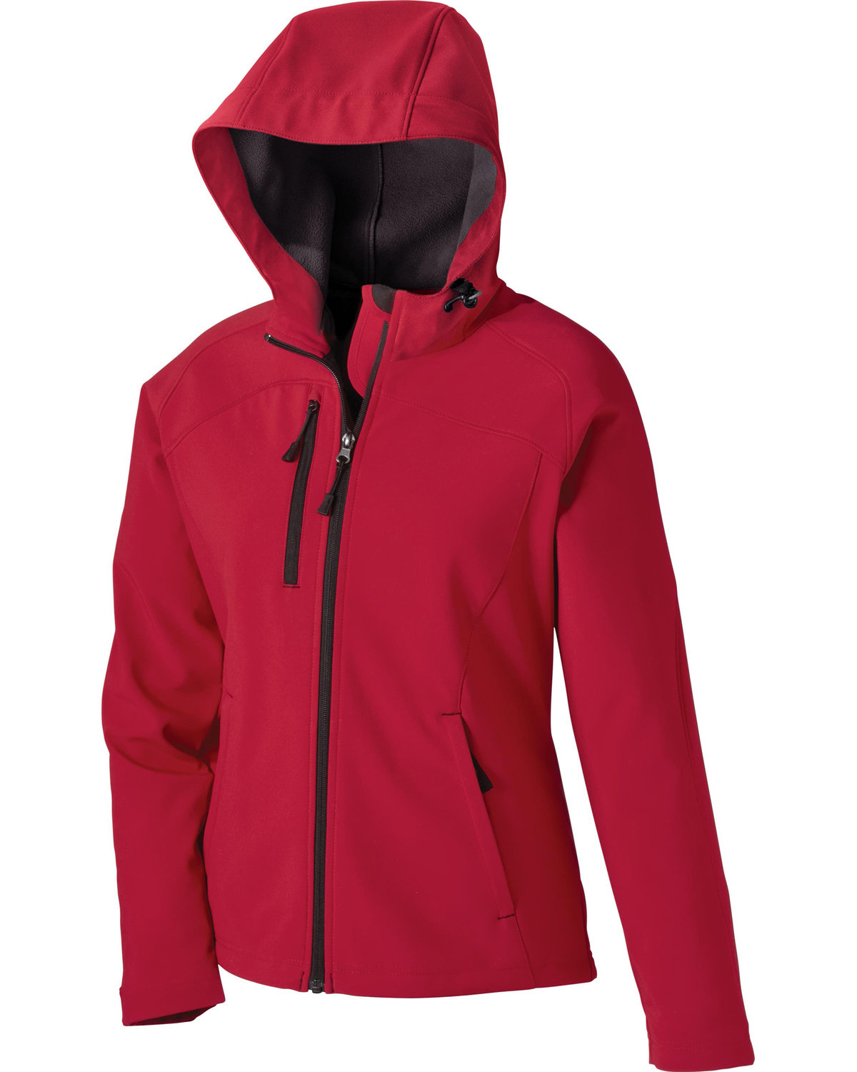 North End Ladies' Prospect TwoLayer Fleece Bonded Soft Shell Hooded