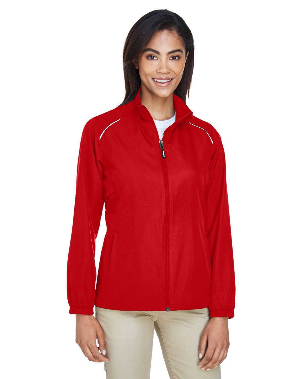 Core365 Ladies' Techno Lite Motivate Unlined Lightweight Jacket CLASSIC RED 