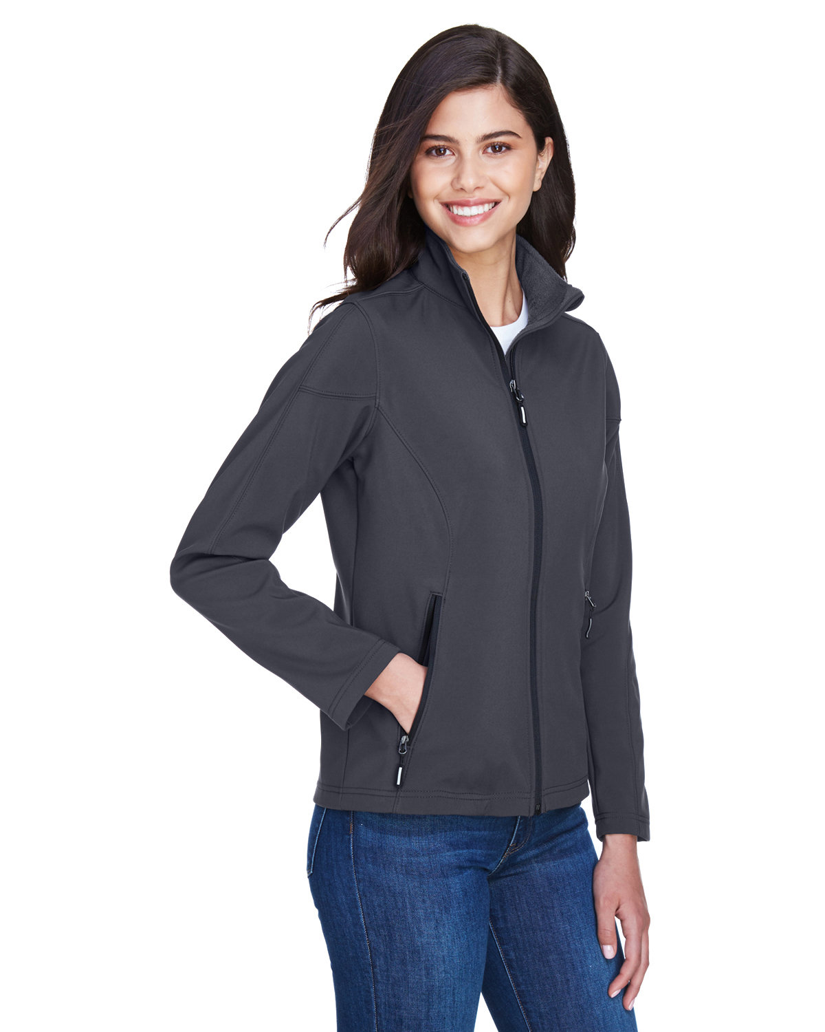 Core365 Ladies' Cruise TwoLayer Fleece Bonded Soft Shell Jacket