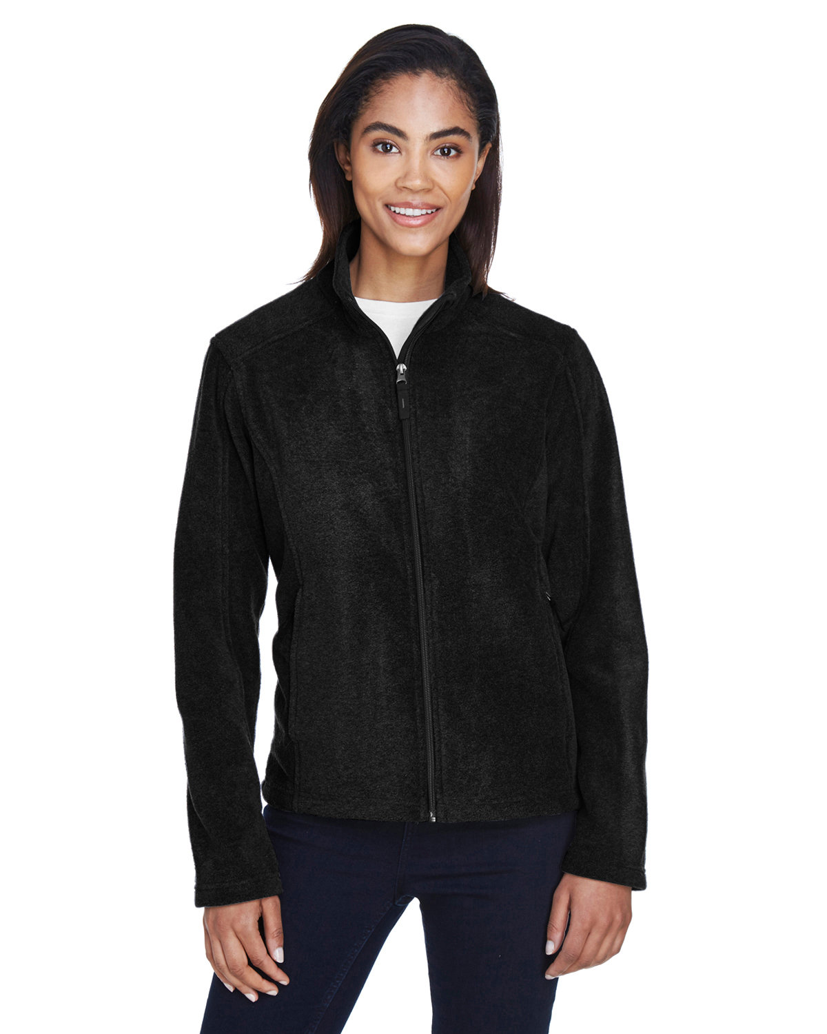 Core365 Ladies' Journey Fleece Jacket BLACK 