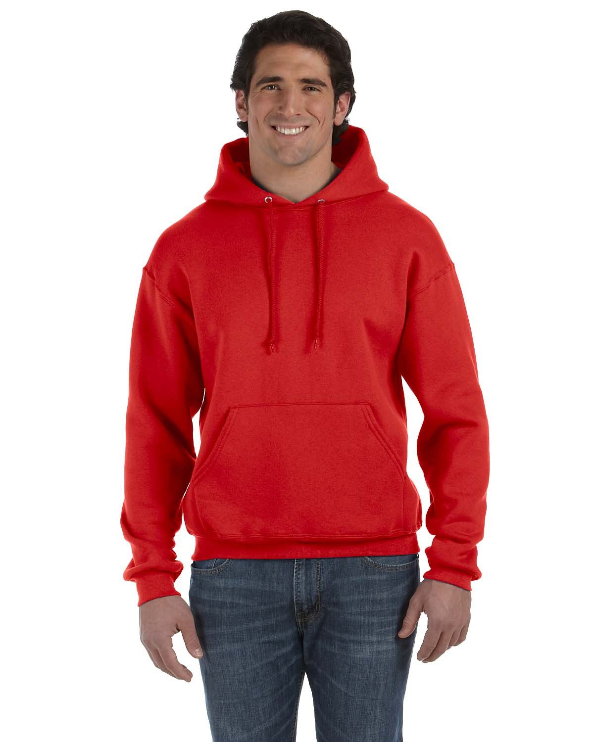 Fruit of the Loom Adult Supercotton™ Pullover Hooded Sweatshirt TRUE RED 