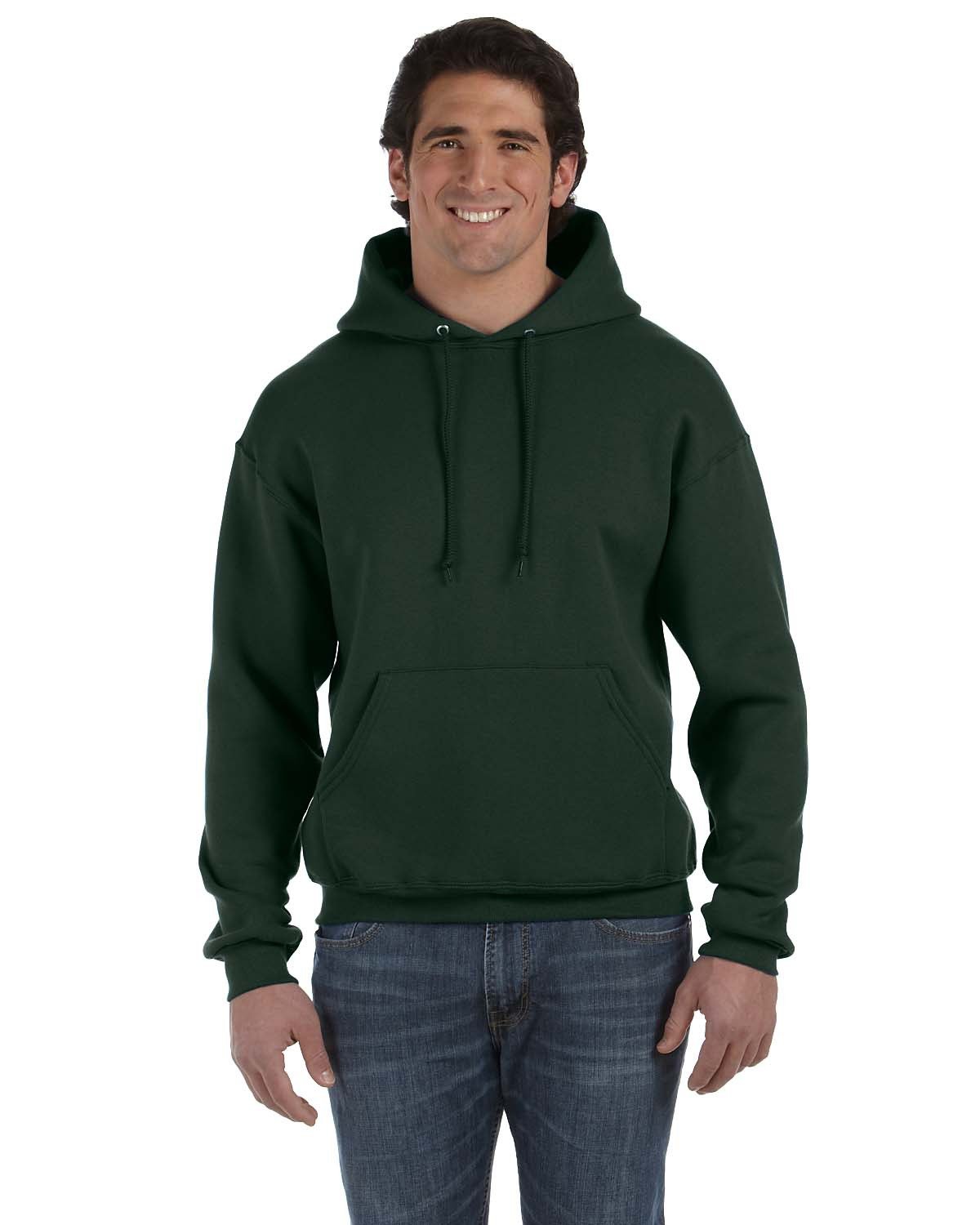 Fruit of the Loom Adult Supercotton™ Pullover Hooded Sweatshirt FOREST GREEN 