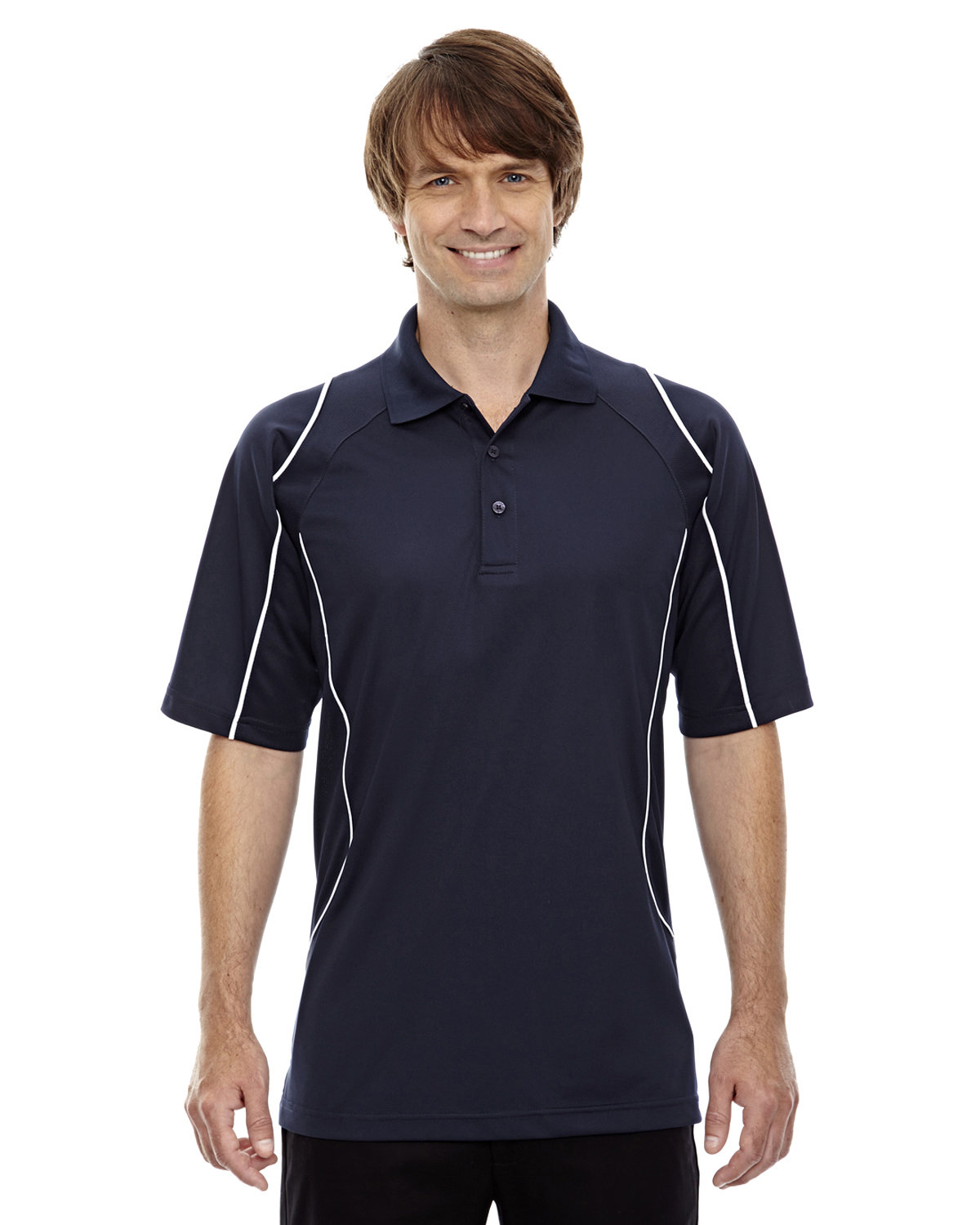 Extreme Men's Eperformance™ Velocity Snag Protection Colorblock Polo with Piping CLASSIC NAVY 