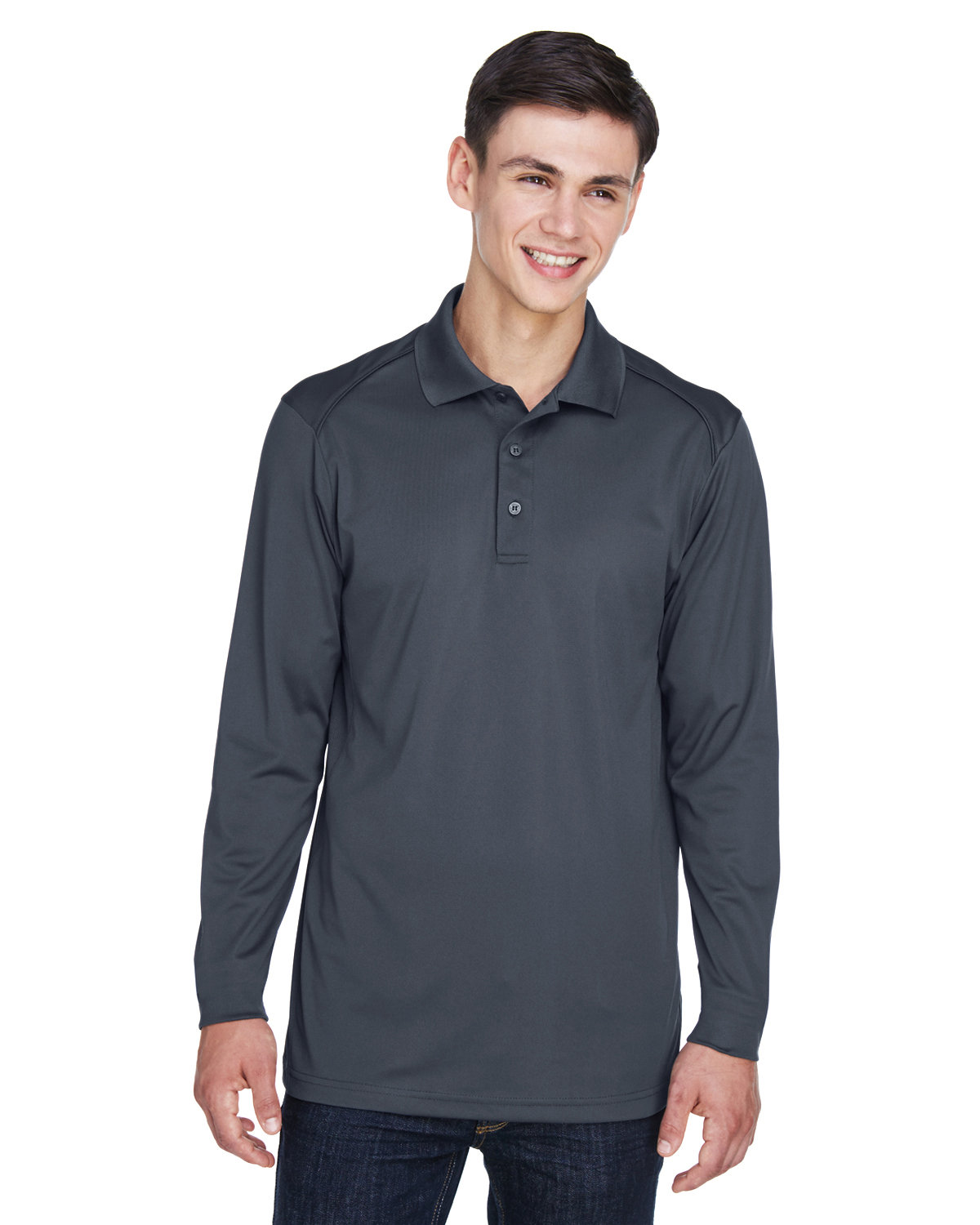 Extreme Men's Eperformance™ Snag Protection Long-Sleeve Polo CARBON 