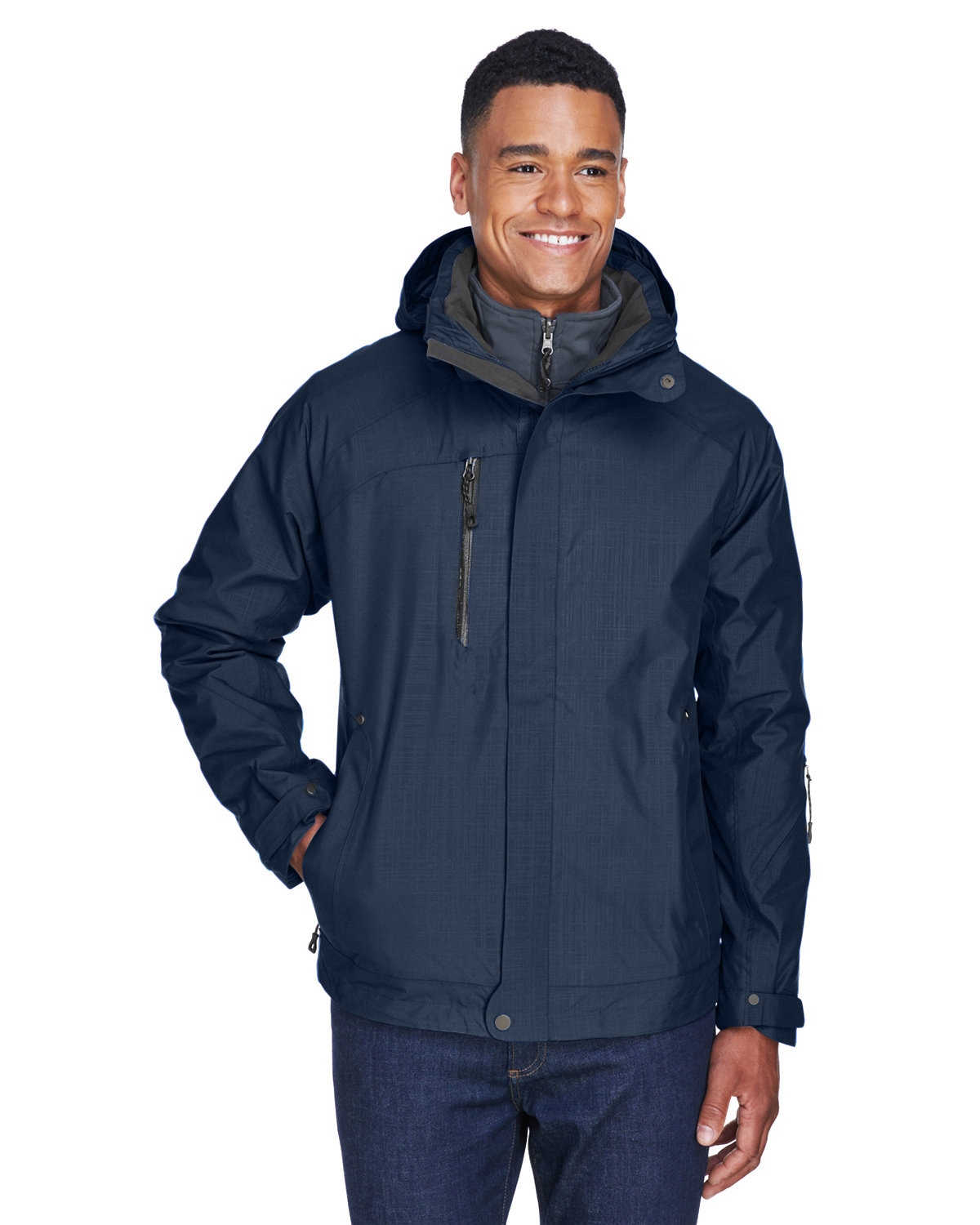 North End Men's Caprice 3-in-1 Jacket with Soft Shell Liner CLASSIC NAVY 