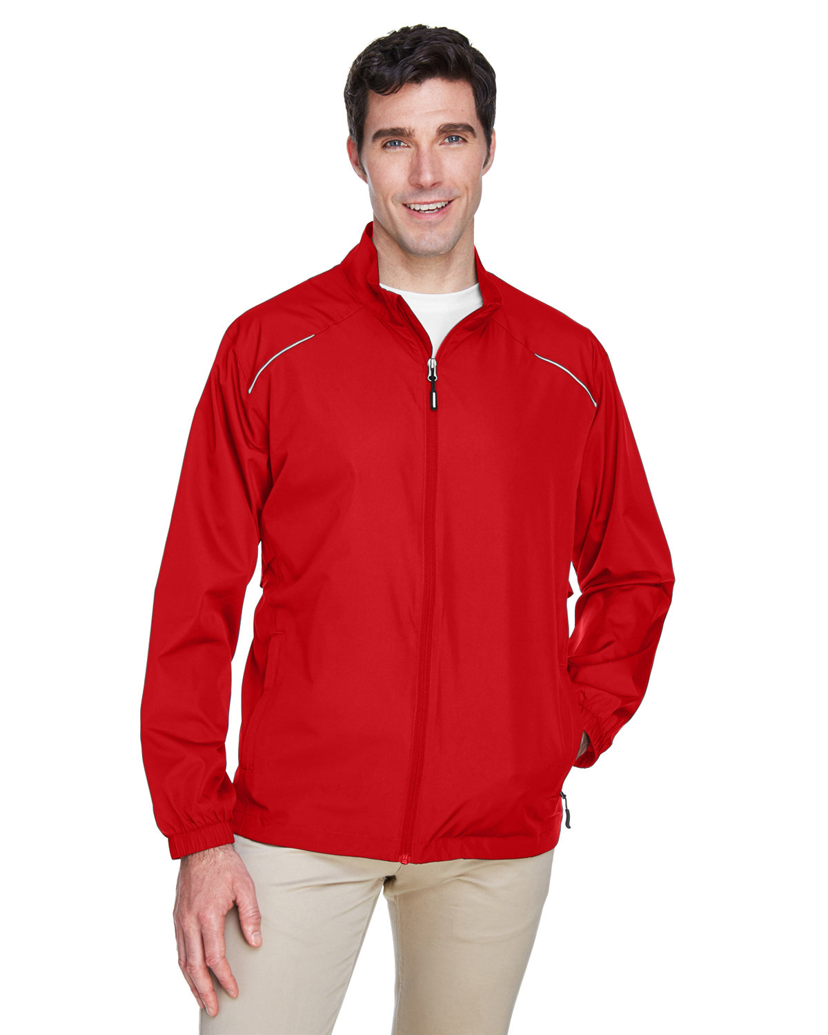 Core 365 Men's Tall Techno Lite Motivate Unlined Lightweight Jacket CLASSIC RED 