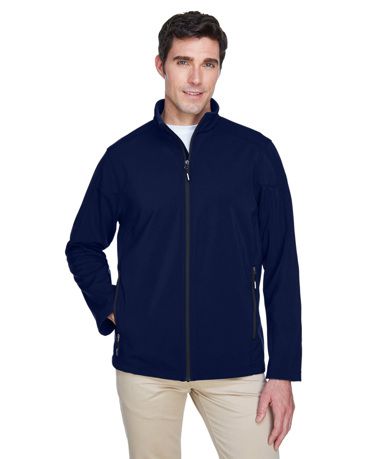 Core 365 Men's Tall Cruise Two-Layer Fleece Bonded Soft Shell Jacket CLASSIC NAVY 