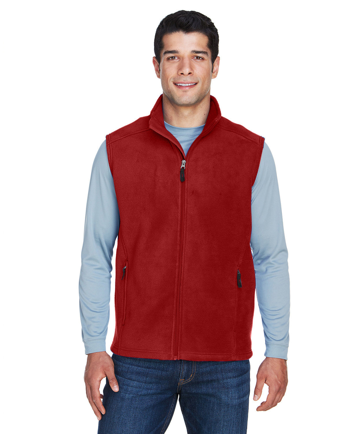 Core 365 Men's Journey Fleece Vest CLASSIC RED 