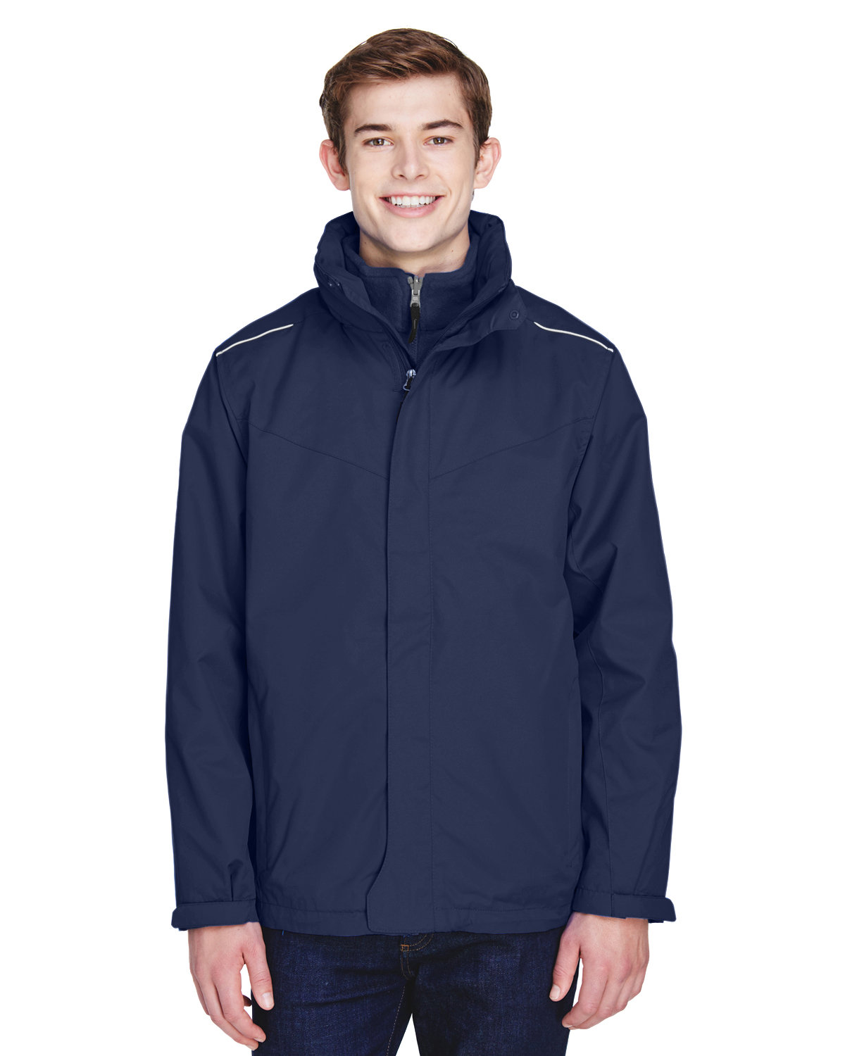Core365 Men's Region 3-in-1 Jacket with Fleece Liner CLASSIC NAVY 