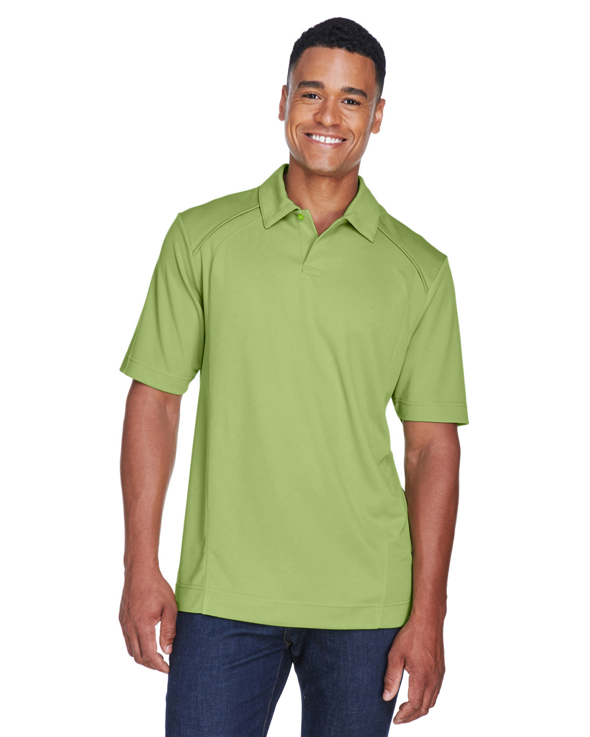 North End Men's Recycled Polyester Performance Piqué Polo CACTUS GREEN 