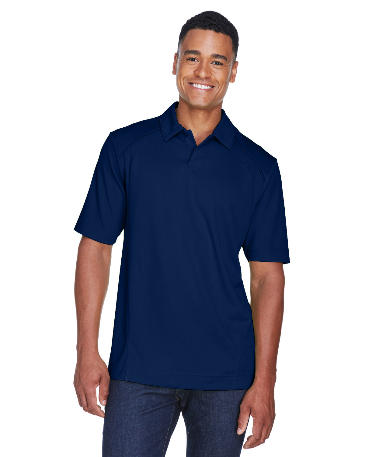 North End Men's Recycled Polyester Performance Piqué Polo NIGHT 