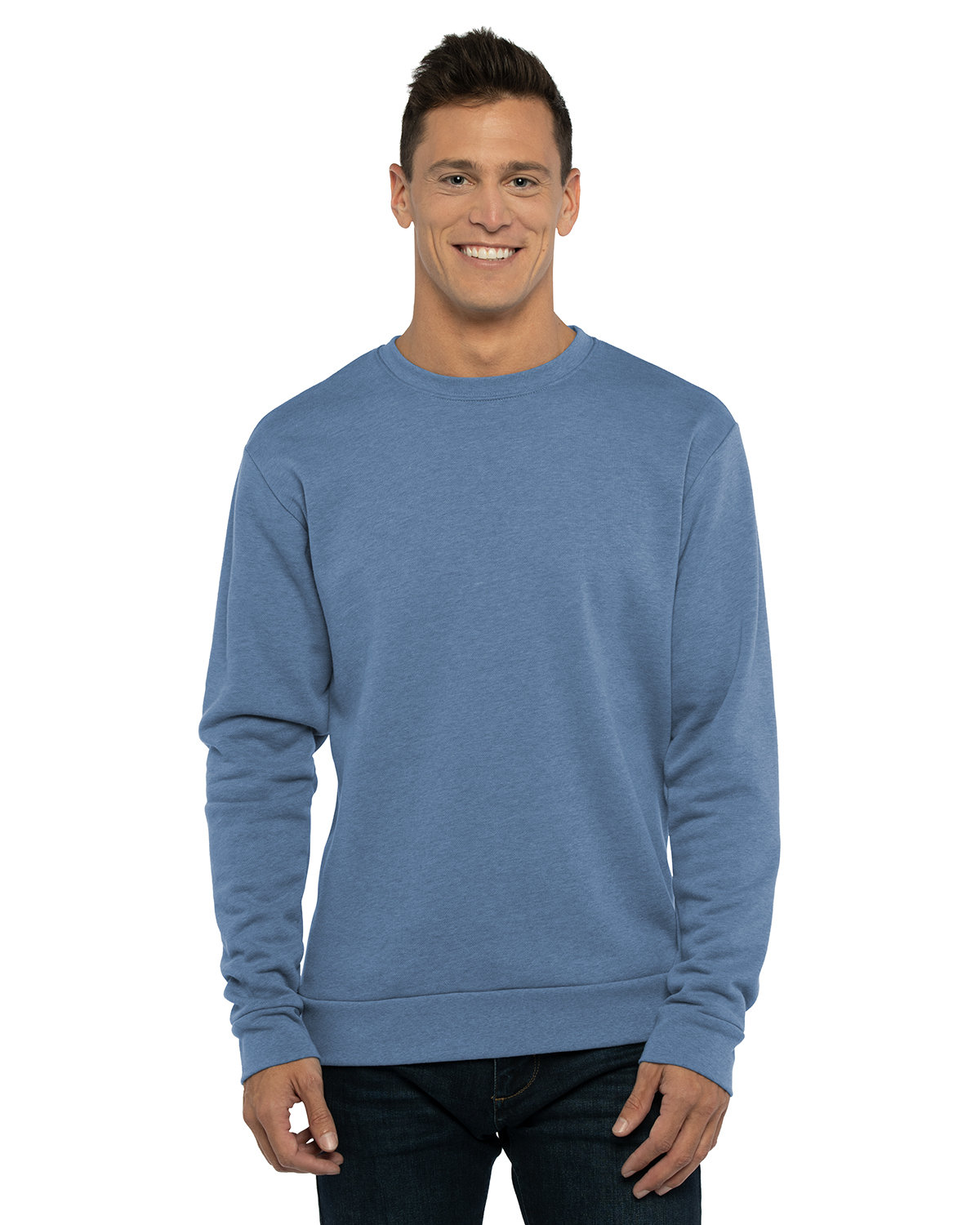 Next Level Unisex Pullover PCH Crewneck Sweatshirt HEATHER BAY BLUE 