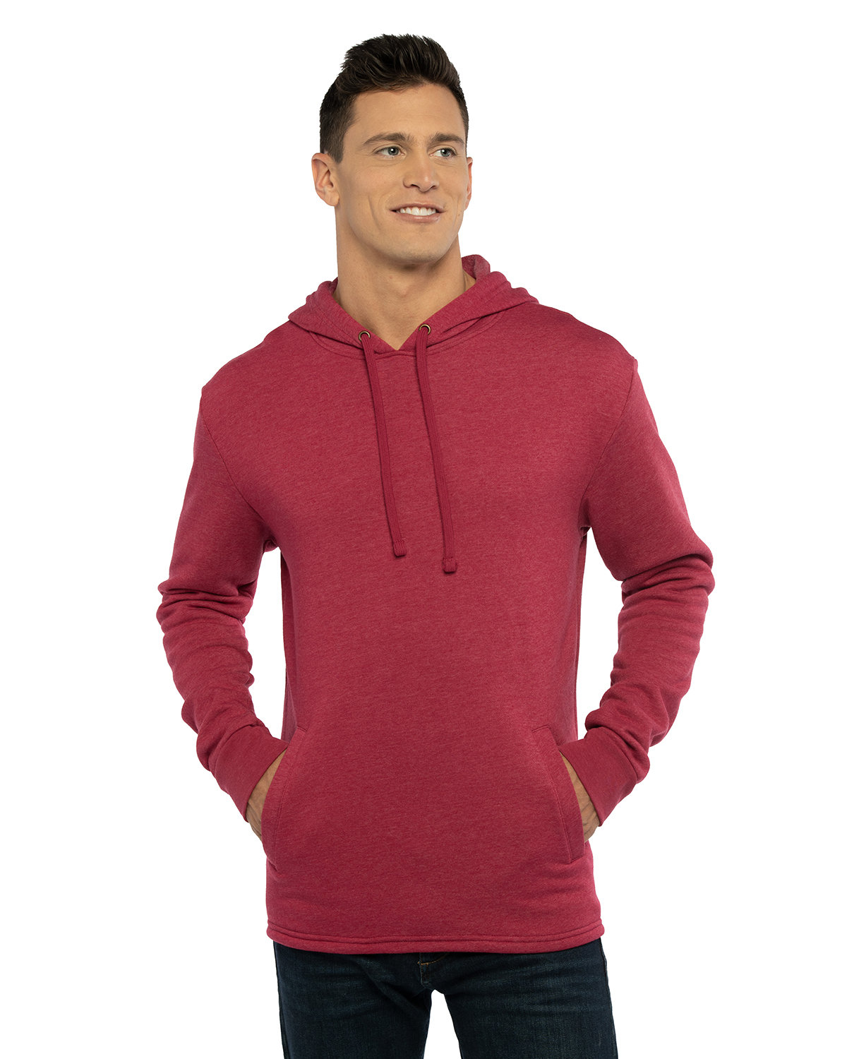 Next Level Adult PCH Pullover Hoodie HEATHER CARDINAL 