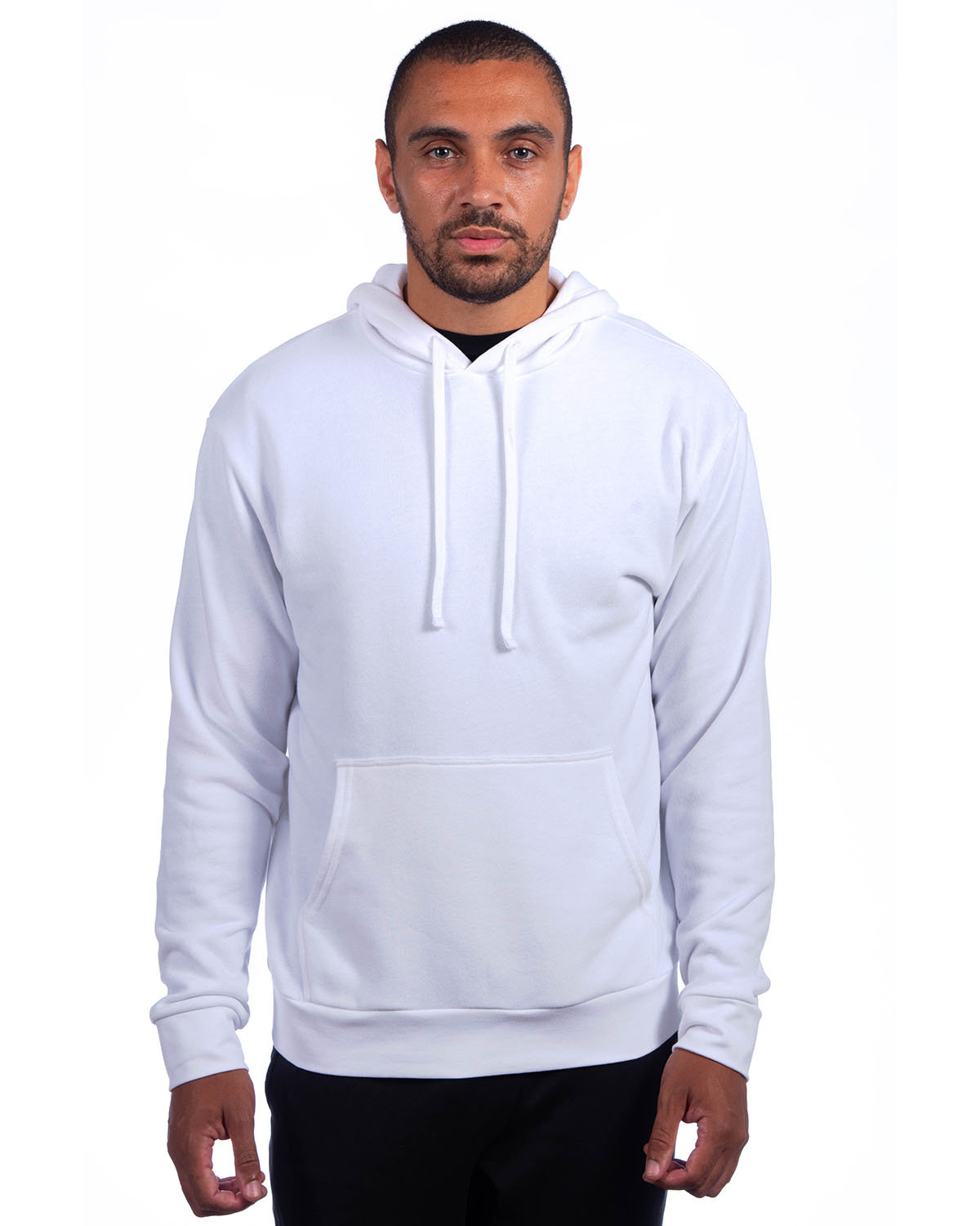 Next Level Adult Sueded French Terry Pullover Sweatshirt WHITE 