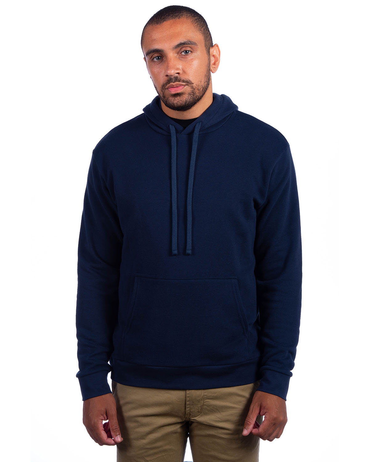 Next Level Adult Sueded French Terry Pullover Sweatshirt MIDNIGHT NAVY 