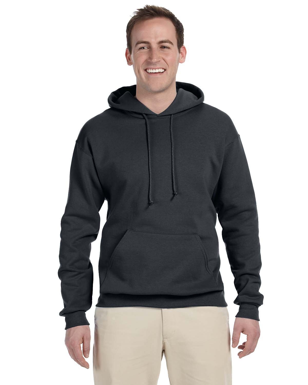 Jerzees Adult NuBlend® Fleece Pullover Hooded Sweatshirt CHARCOAL GREY 