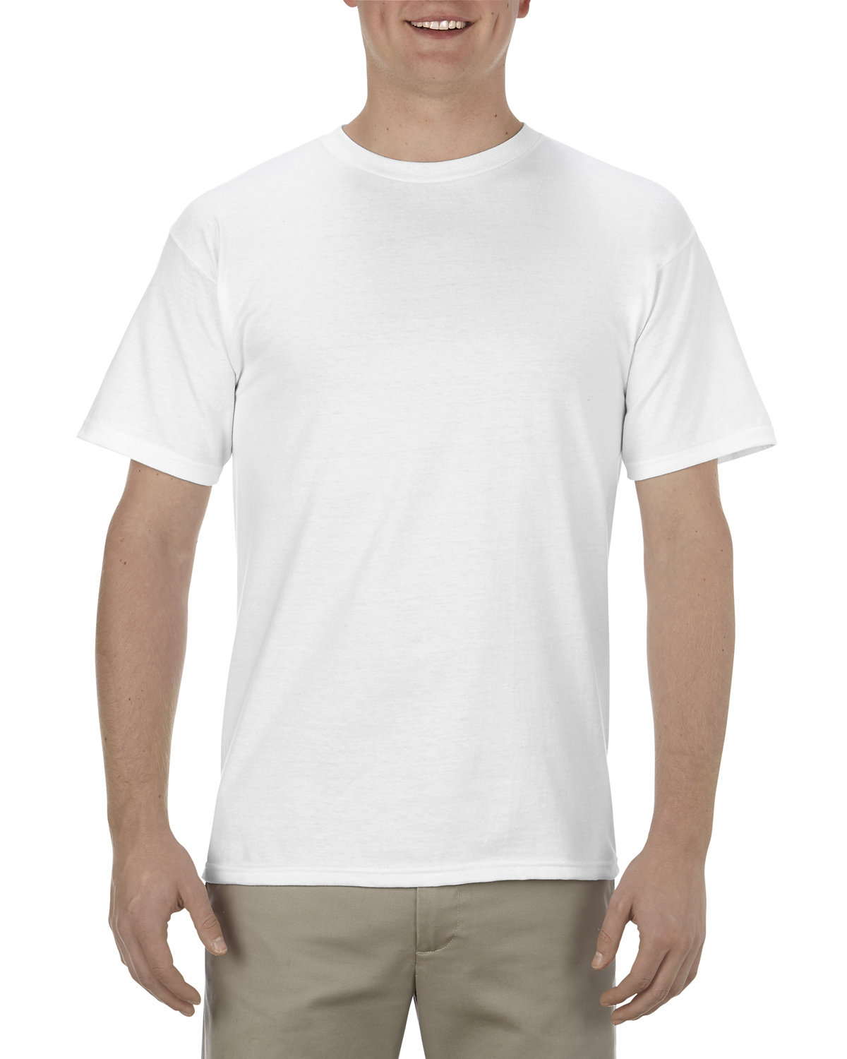American Apparel Adult 5.1 oz., 100% Soft Spun Cotton T-Shirt WHITE 