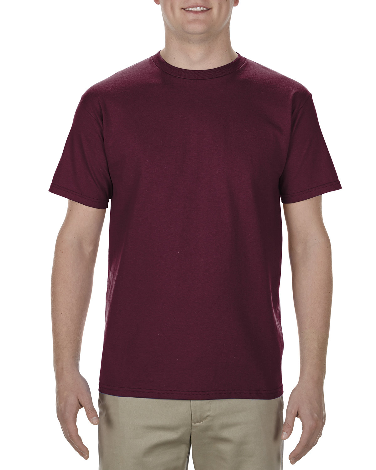 American Apparel Adult 5.1 oz., 100% Soft Spun Cotton T-Shirt BURGUNDY 