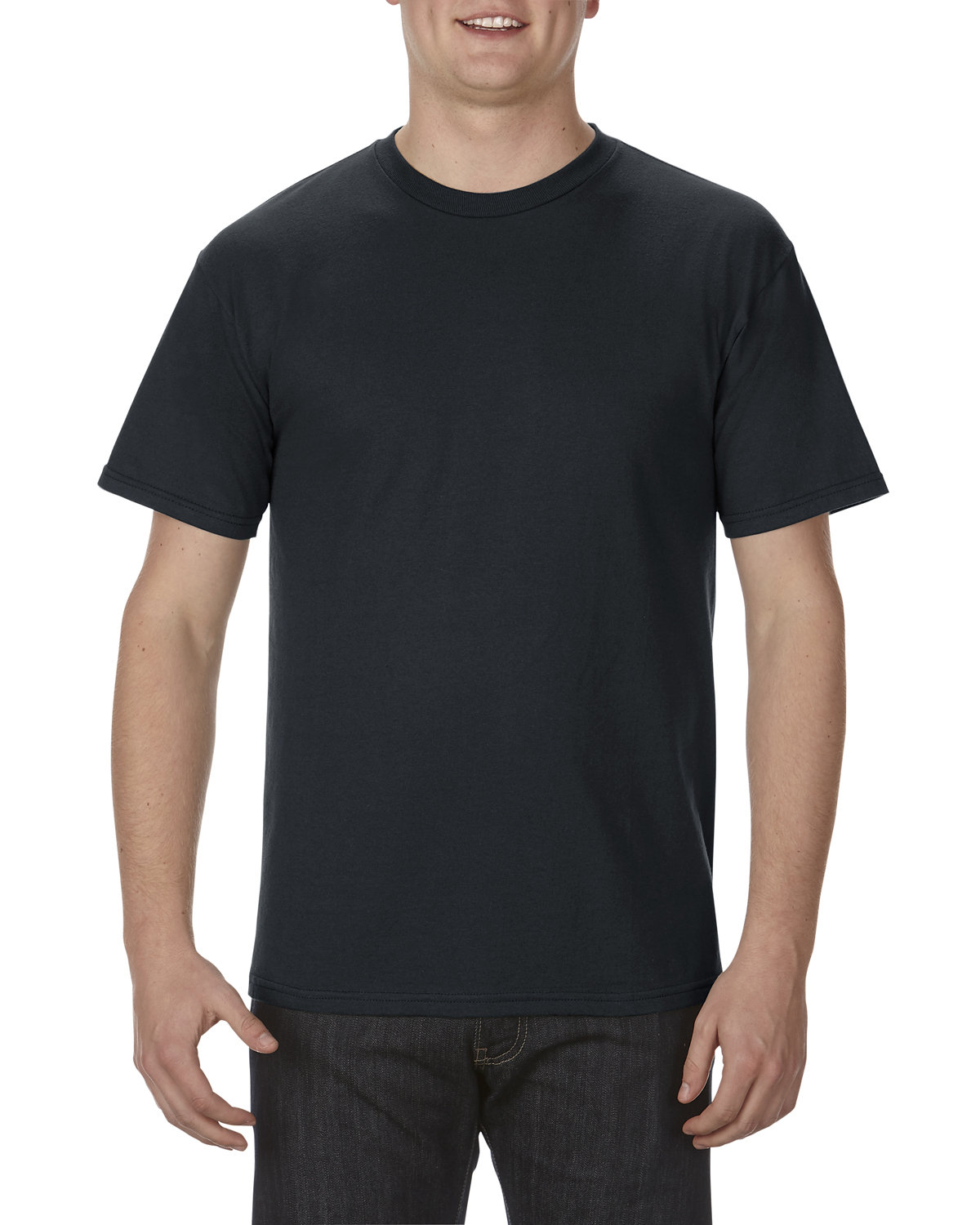 American Apparel Adult 5.1 oz., 100% Soft Spun Cotton T-Shirt BLACK 