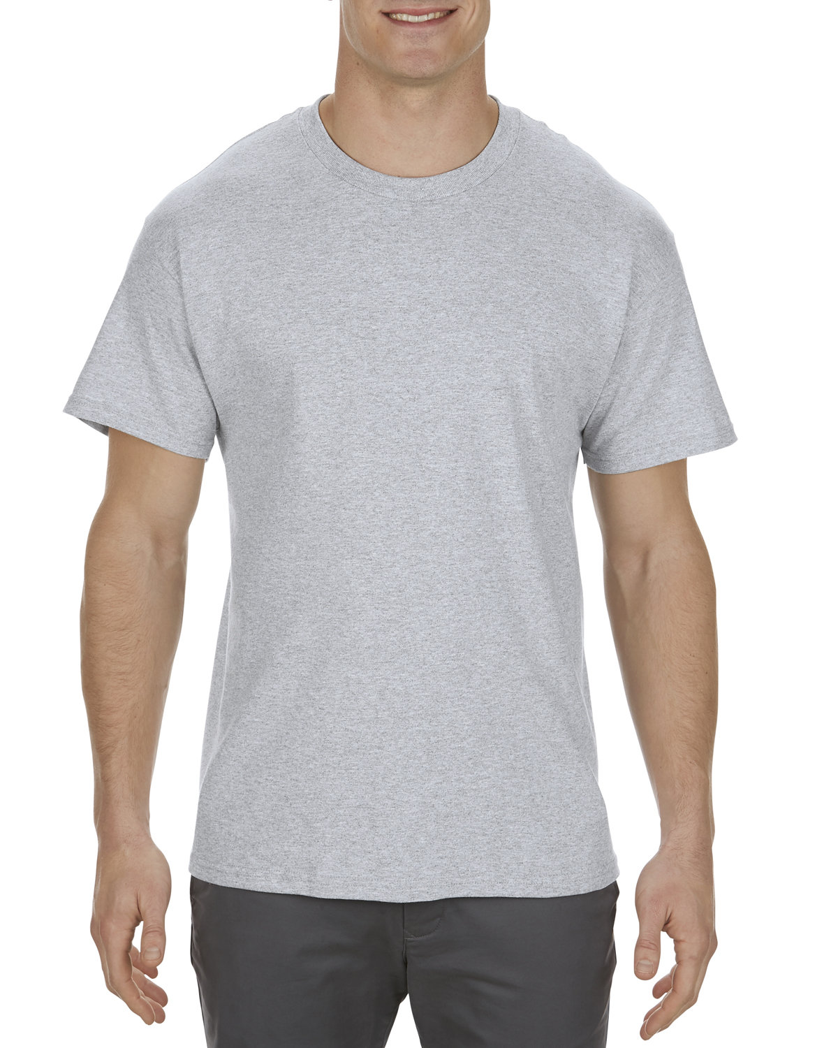 Alstyle Adult 5.1 oz., 100% Soft Spun Cotton T-Shirt ATHLETIC HEATHER 
