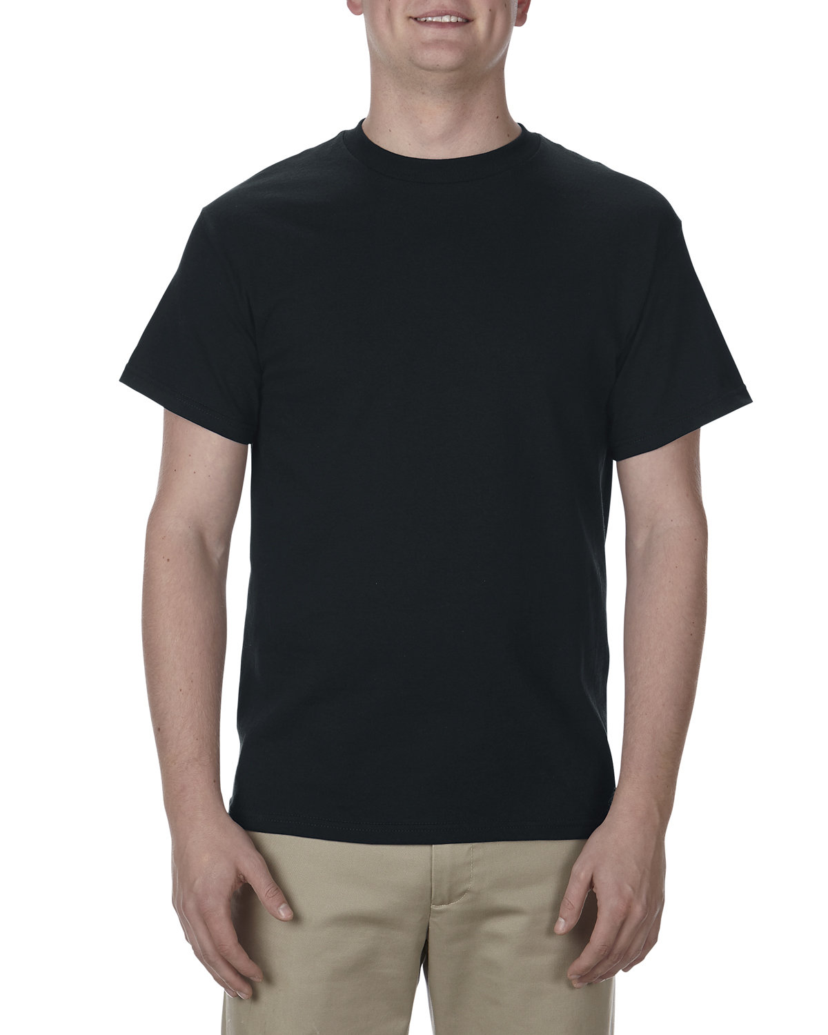 Alstyle Adult 5.1 oz., 100% Soft Spun Cotton T-Shirt BLACK 