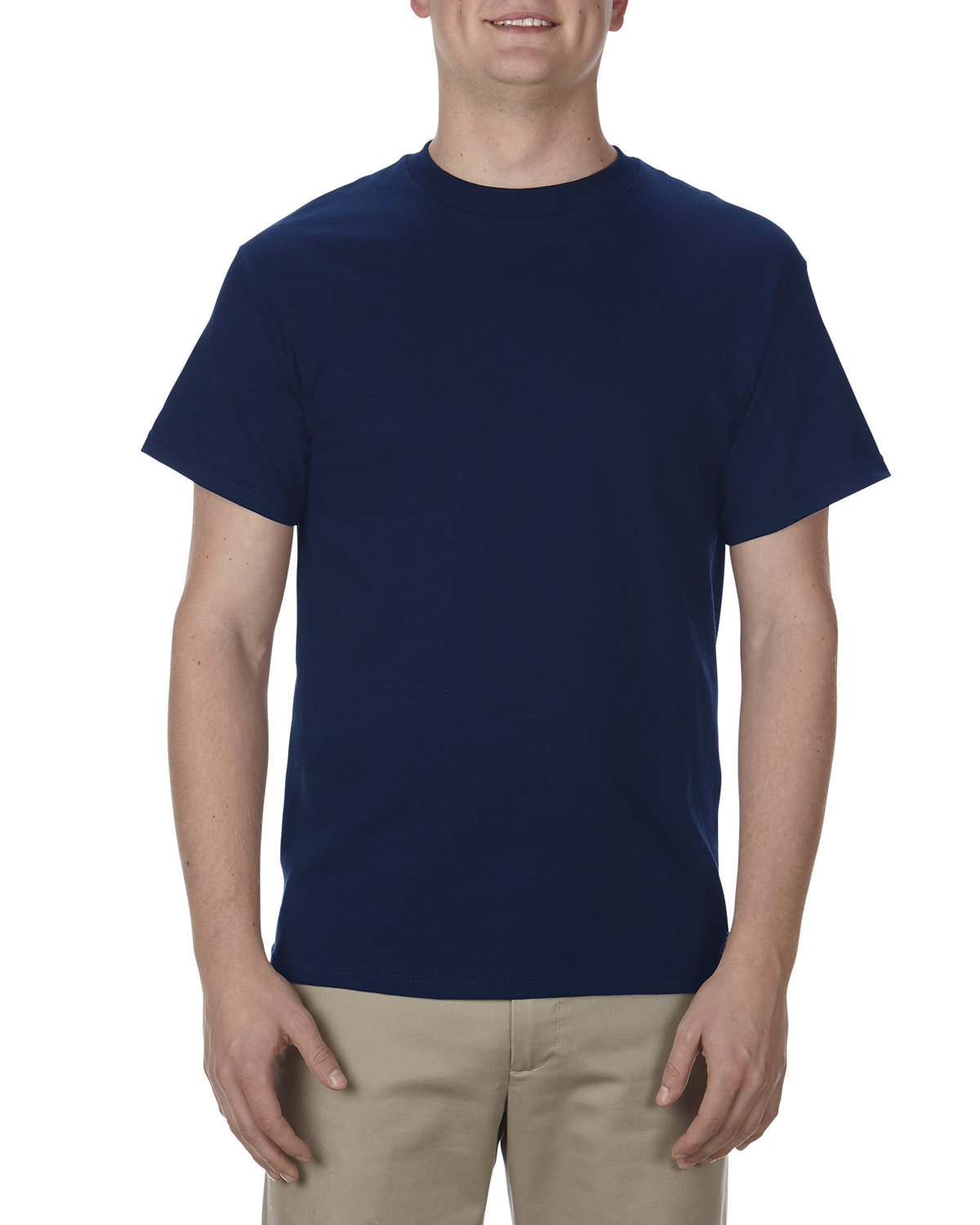 Alstyle Adult 5.1 oz., 100% Soft Spun Cotton T-Shirt NAVY 